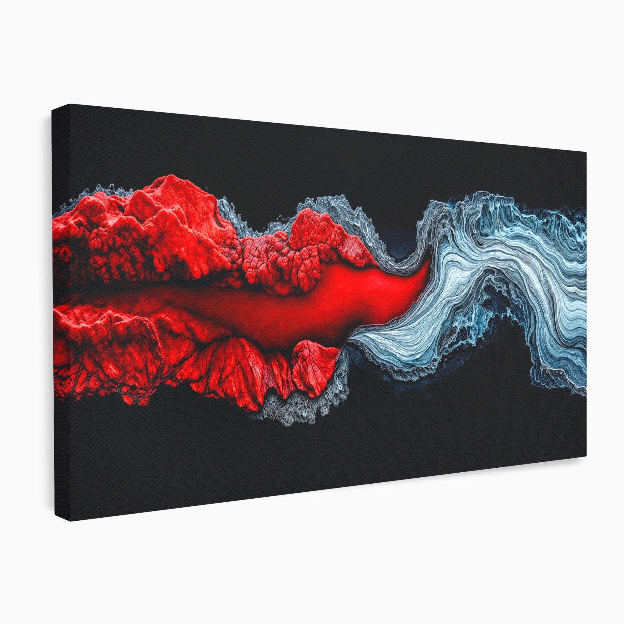 Tablou Canvas Premium LuxCanva® C1376, Fluxul de Lava, Abstract, Arta, Flux, Dramatic, Living, Dormitor, Culori Vibrante