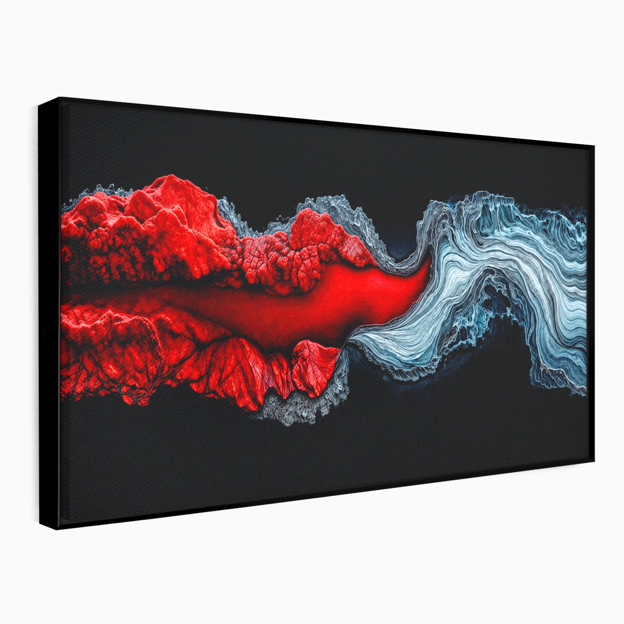 Tablou Canvas Premium LuxCanva® C1376, Fluxul de Lava, Abstract, Arta, Flux, Dramatic, Living, Dormitor, Culori Vibrante