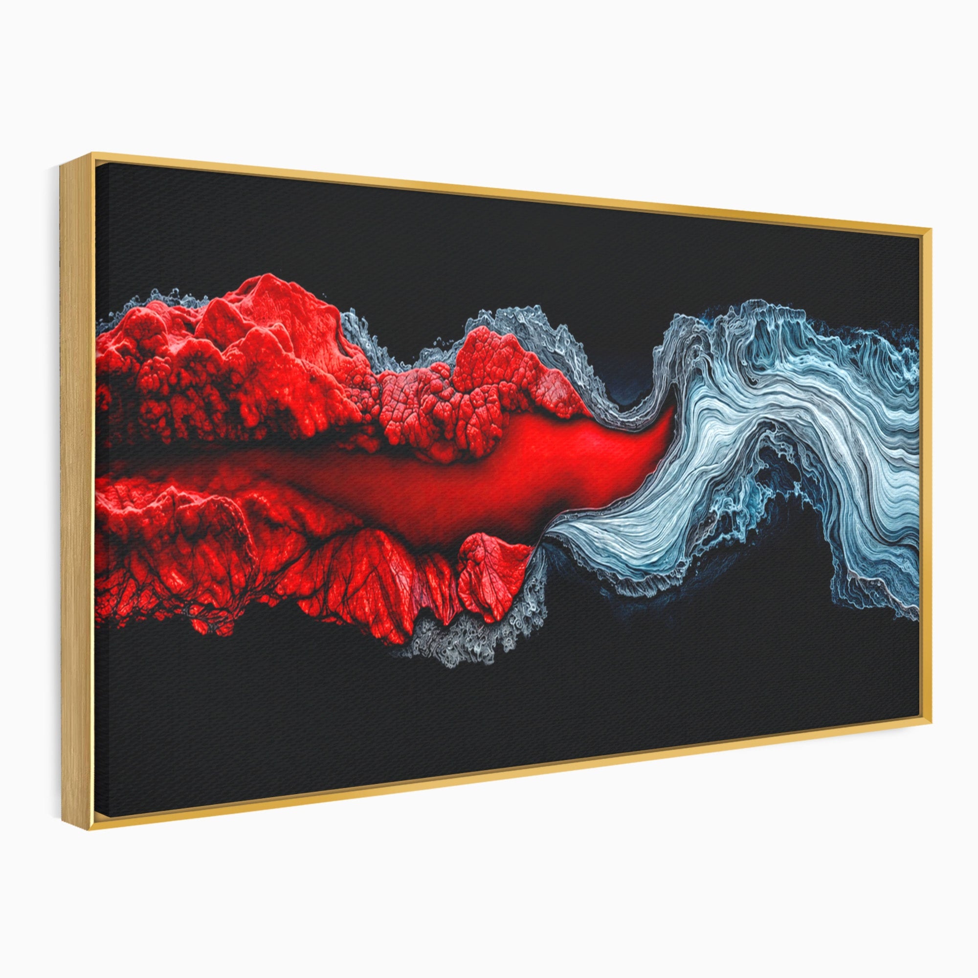 Tablou Canvas Premium LuxCanva® C1376, Fluxul de Lava, Abstract, Arta, Flux, Dramatic, Living, Dormitor, Culori Vibrante
