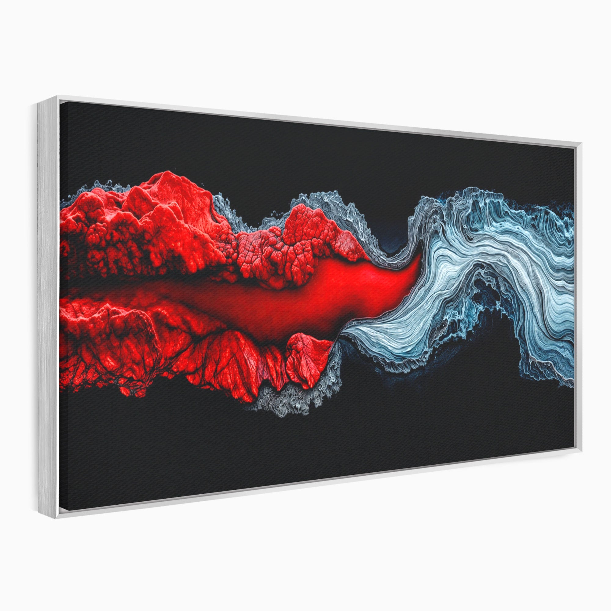 Tablou Canvas Premium LuxCanva® C1376, Fluxul de Lava, Abstract, Arta, Flux, Dramatic, Living, Dormitor, Culori Vibrante