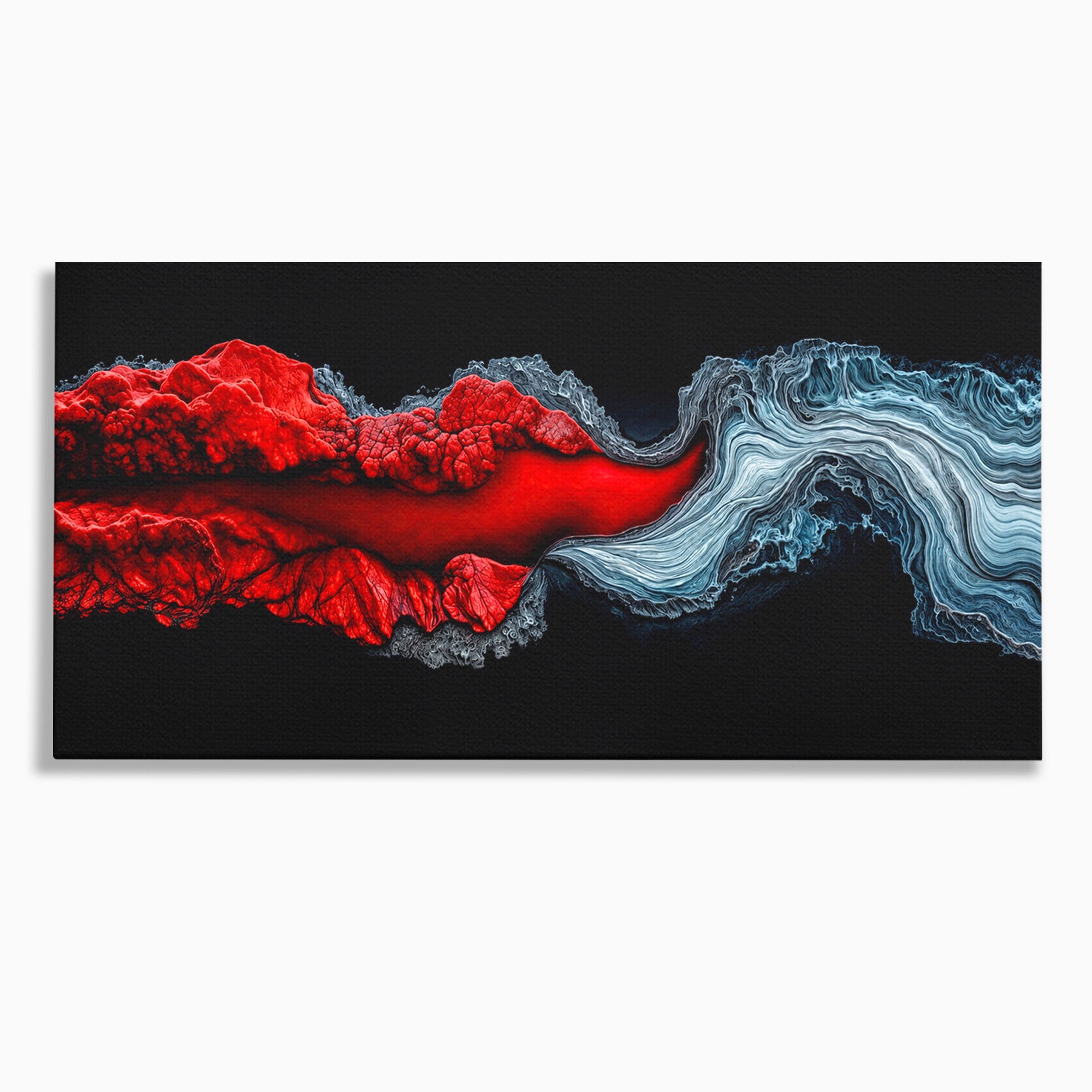 Tablou Canvas Premium LuxCanva® C1376, Fluxul de Lava, Abstract, Arta, Flux, Dramatic, Living, Dormitor, Culori Vibrante
