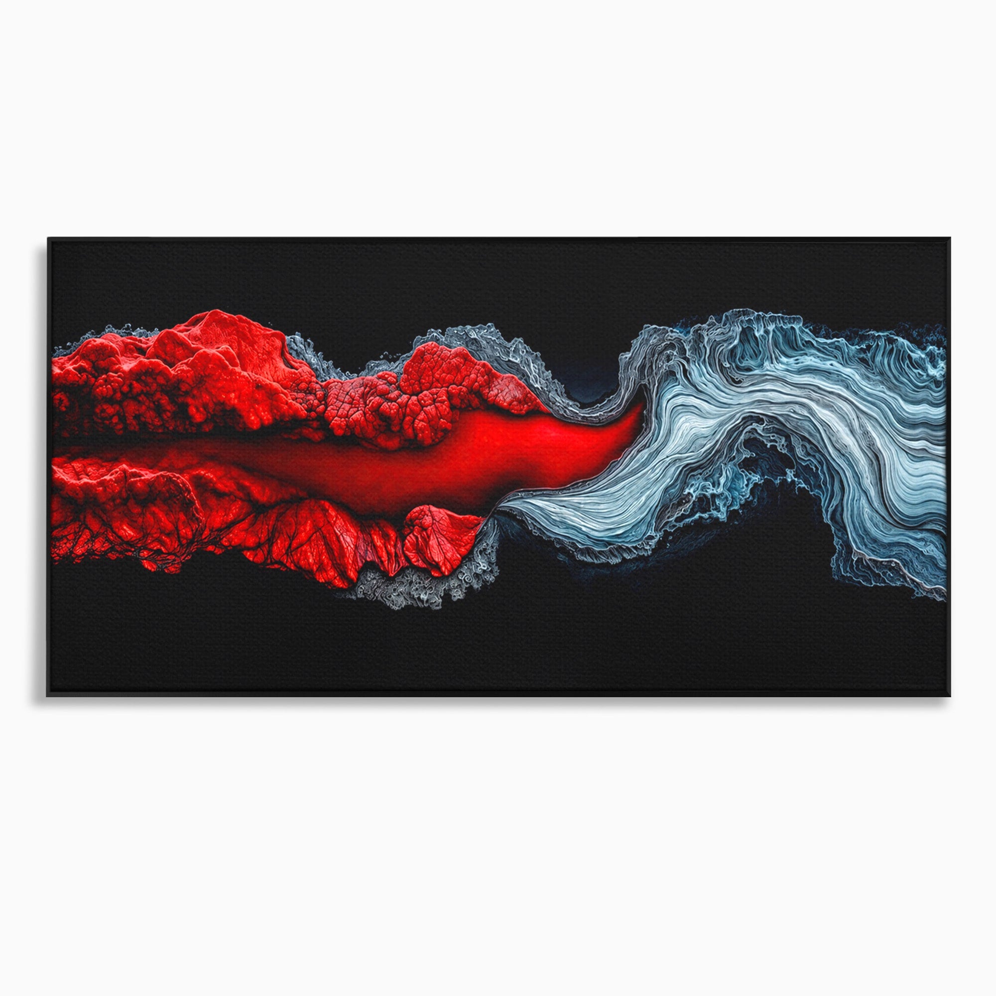 Tablou Canvas Premium LuxCanva® C1376, Fluxul de Lava, Abstract, Arta, Flux, Dramatic, Living, Dormitor, Culori Vibrante