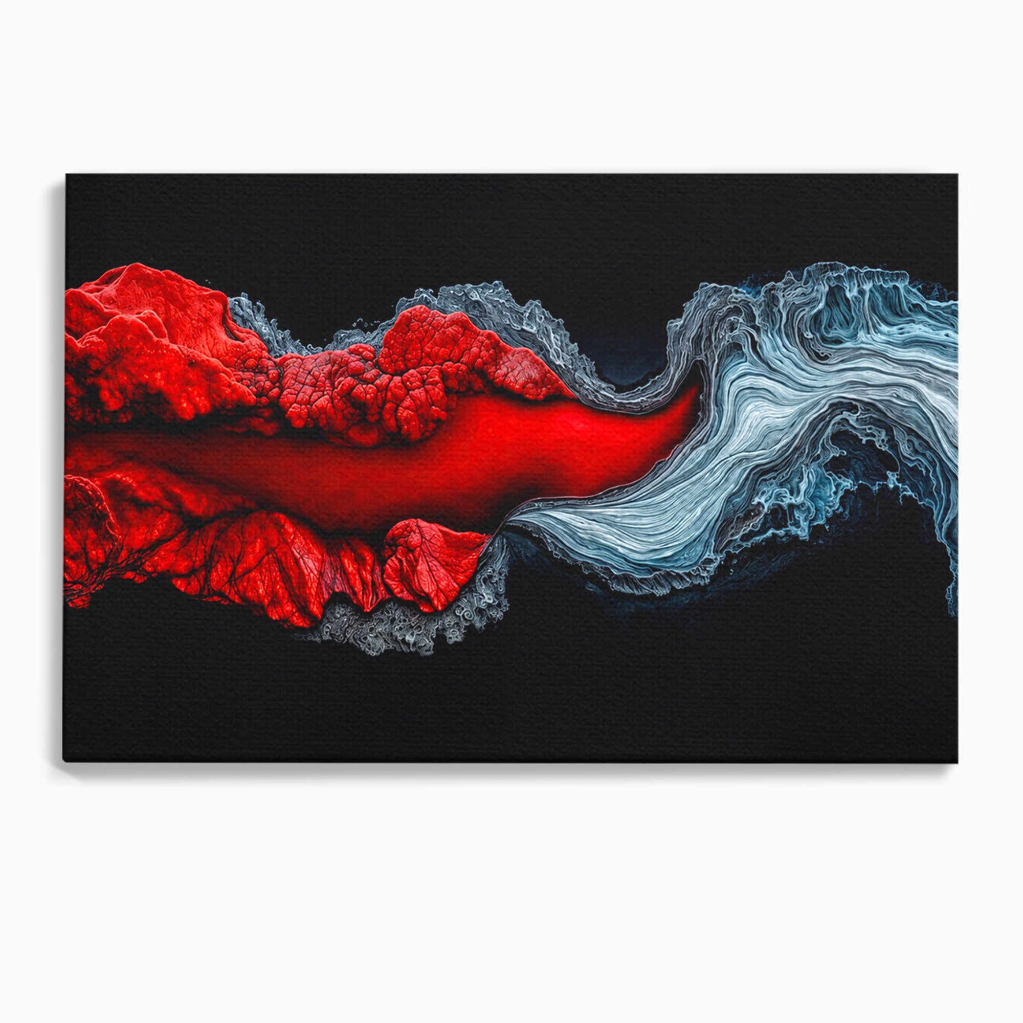 Tablou Canvas Premium LuxCanva® C1376, Fluxul de Lava, Abstract, Arta, Flux, Dramatic, Living, Dormitor, Culori Vibrante