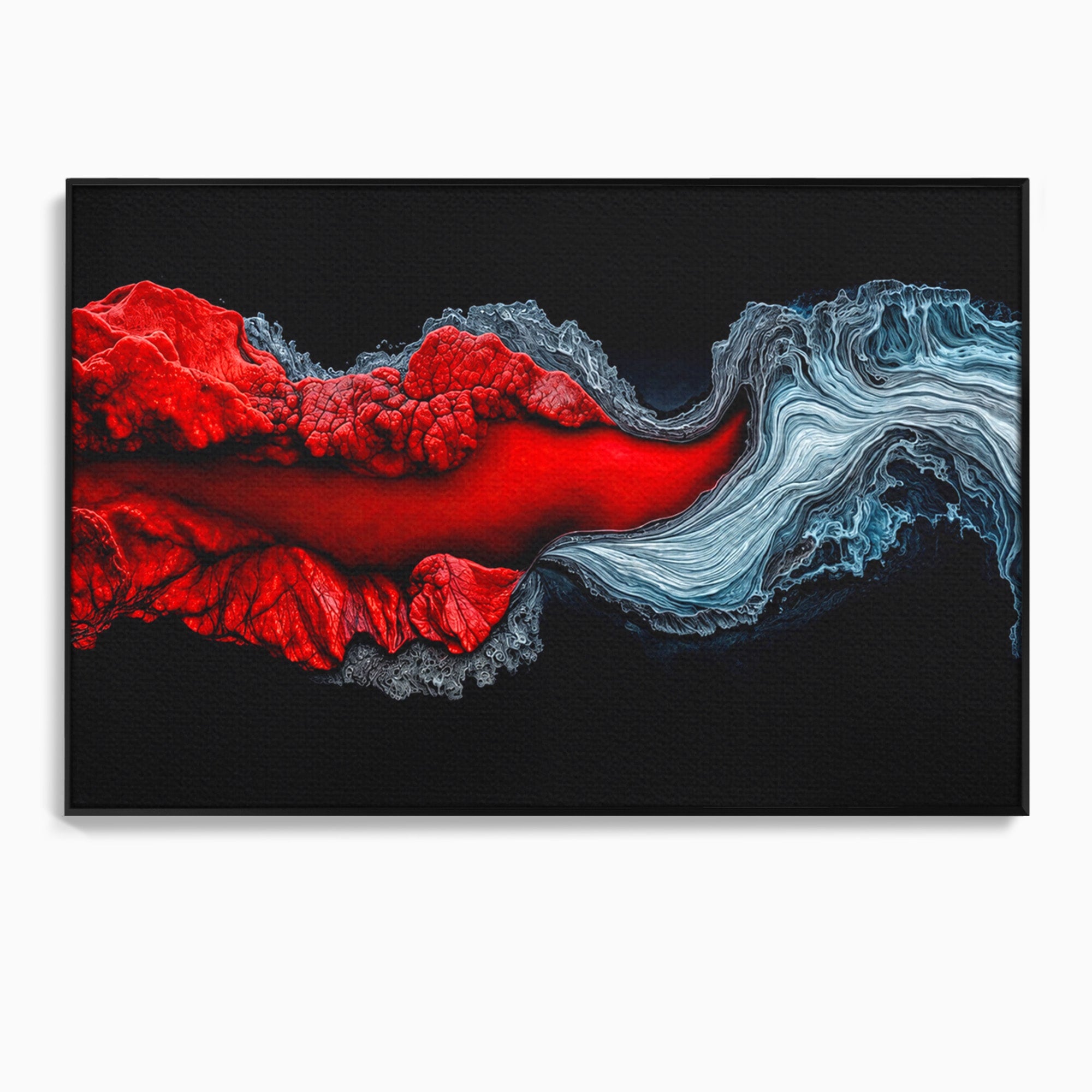 Tablou Canvas Premium LuxCanva® C1376, Fluxul de Lava, Abstract, Arta, Flux, Dramatic, Living, Dormitor, Culori Vibrante