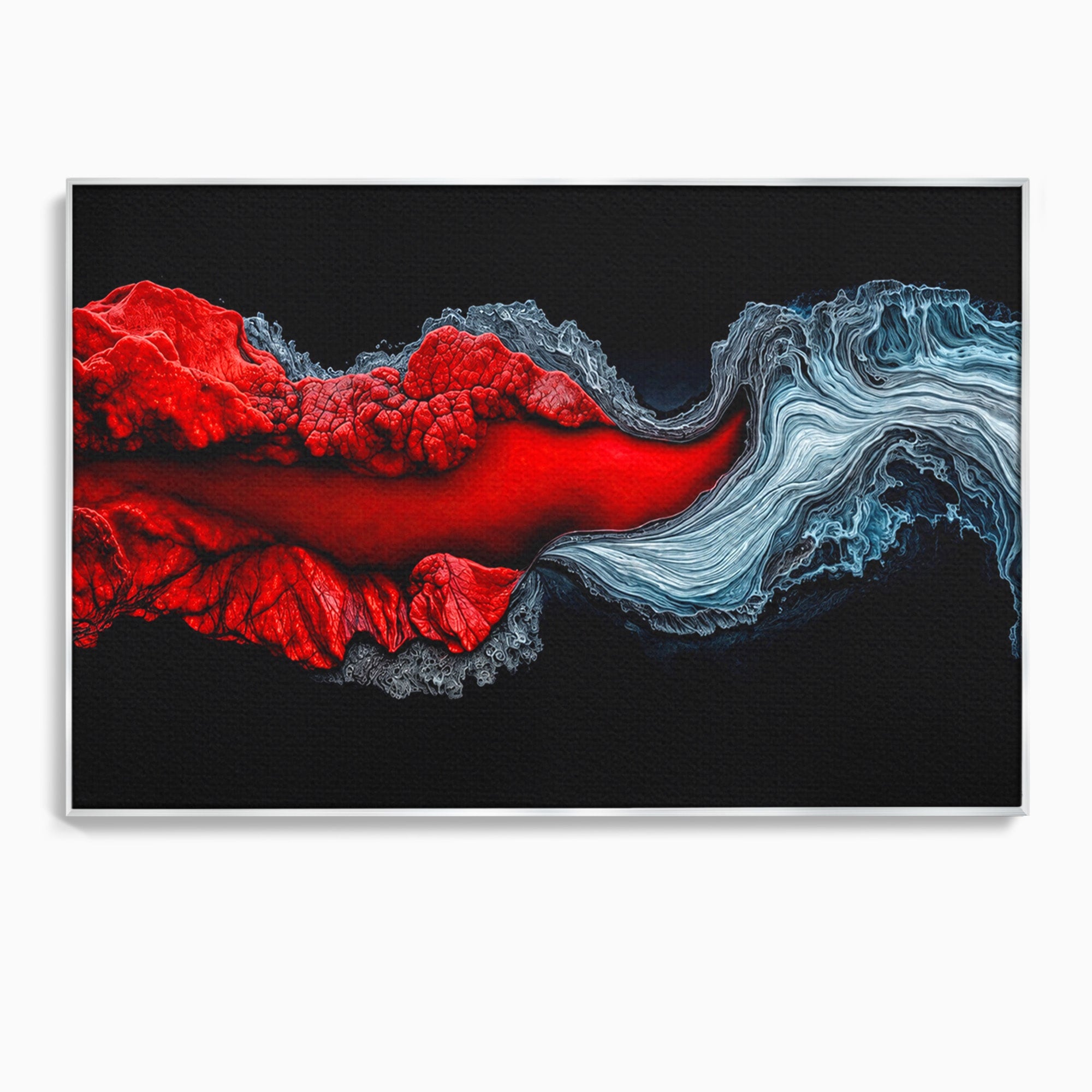Tablou Canvas Premium LuxCanva® C1376, Fluxul de Lava, Abstract, Arta, Flux, Dramatic, Living, Dormitor, Culori Vibrante