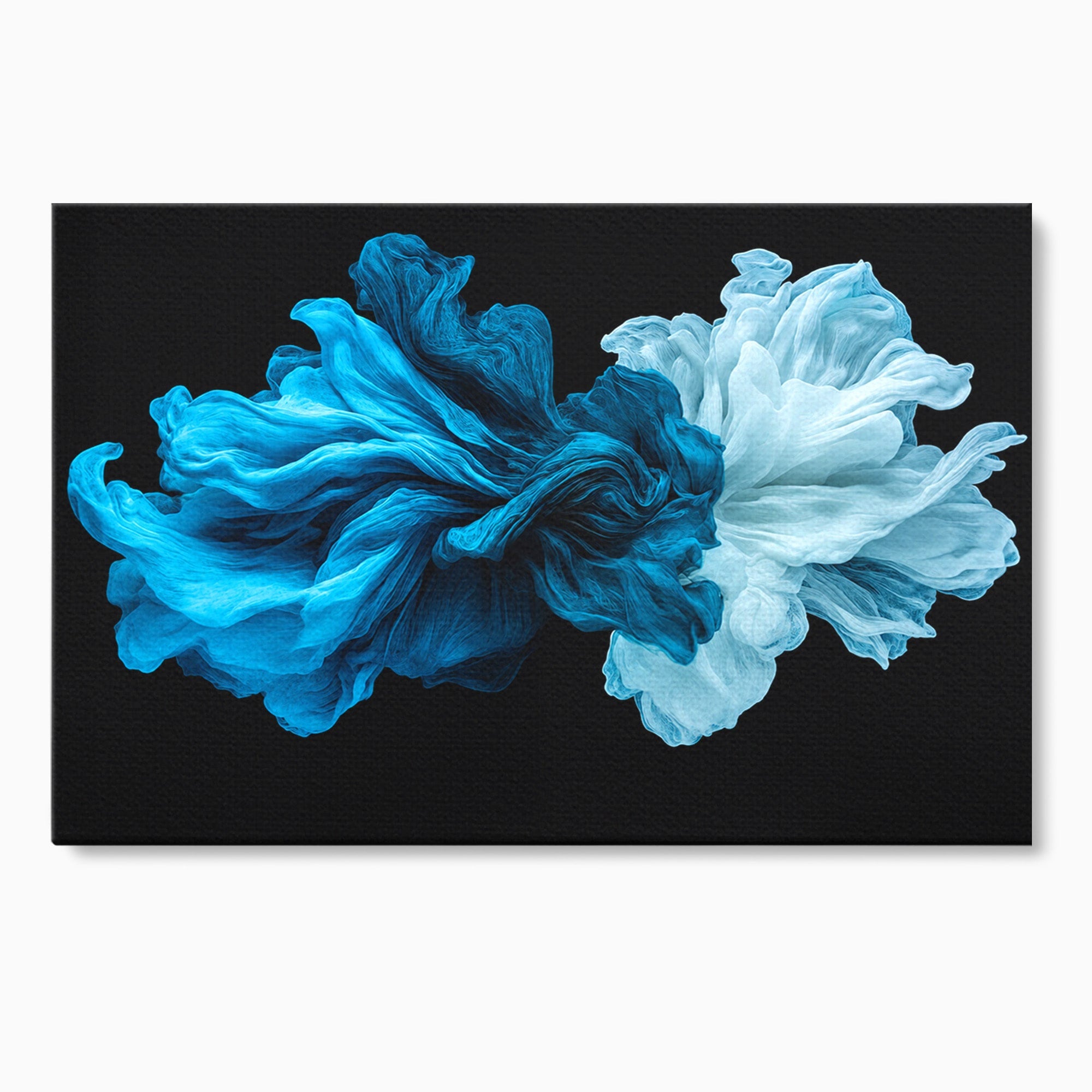 Tablou Canvas Premium LuxCanva® C1378, Flori Abstracte Albastre, Flori, Abstract, Arta Moderna, Dormitor, Living, Culori Vibrante