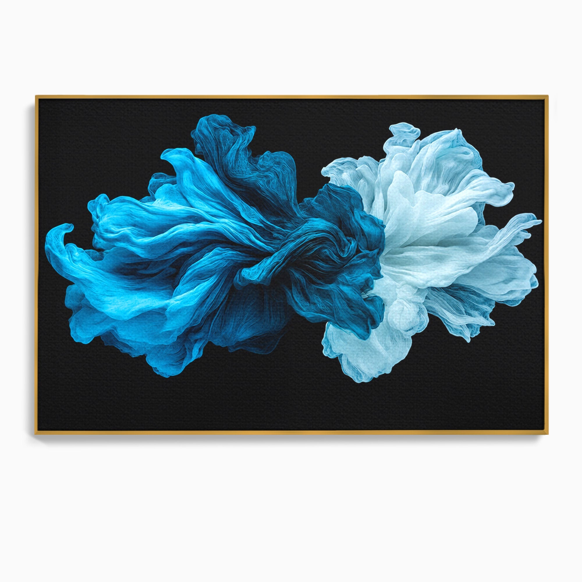 Tablou Canvas Premium LuxCanva® C1378, Flori Abstracte Albastre, Flori, Abstract, Arta Moderna, Dormitor, Living, Culori Vibrante
