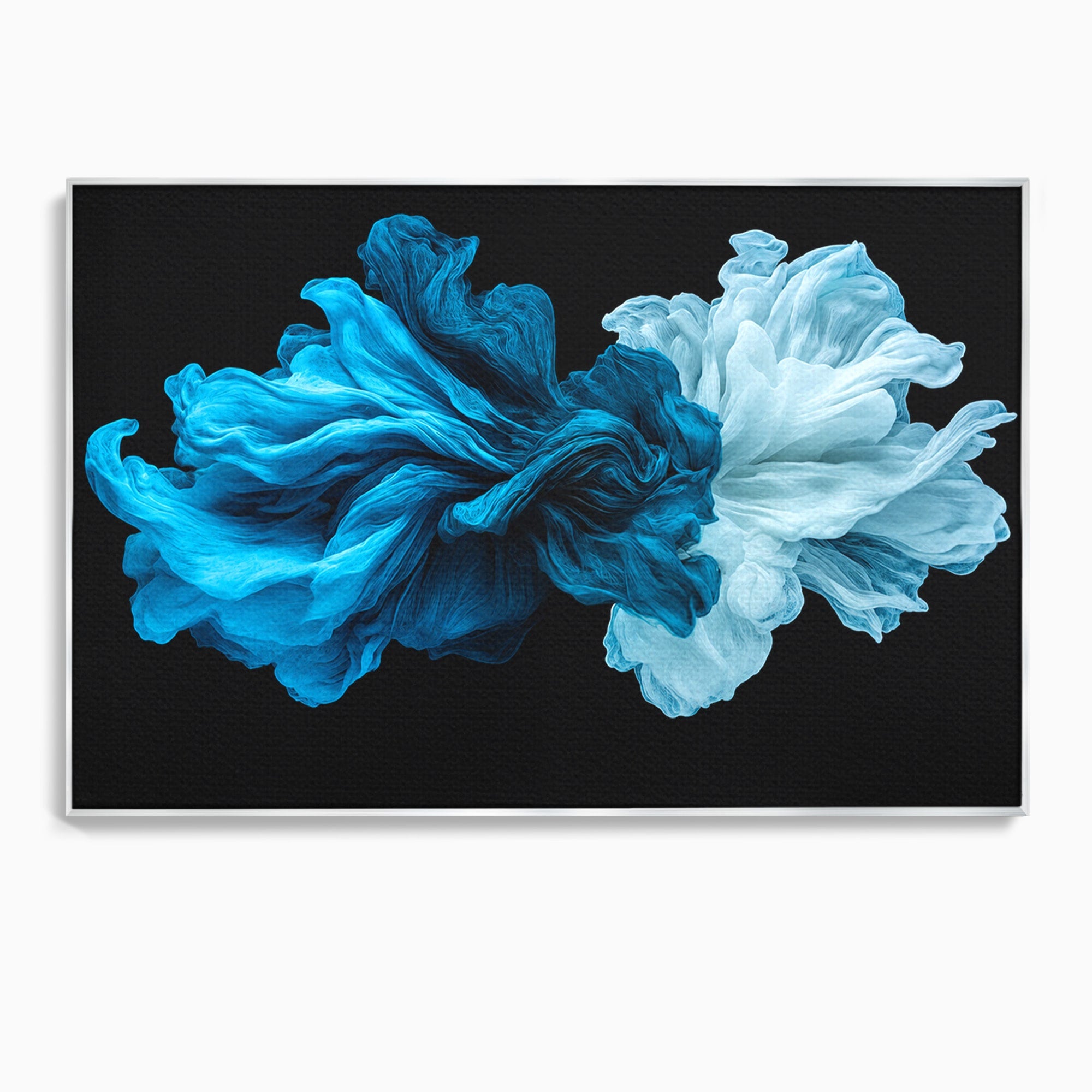 Tablou Canvas Premium LuxCanva® C1378, Flori Abstracte Albastre, Flori, Abstract, Arta Moderna, Dormitor, Living, Culori Vibrante