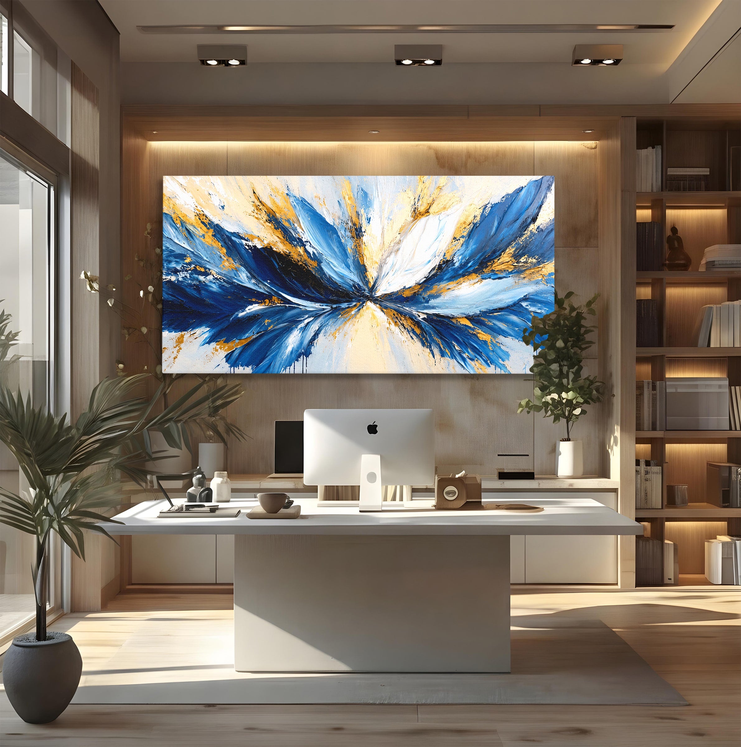 Tablou Canvas Premium LuxCanva® C1379, Explozie Abstracta, Abstract, Arta Moderna, Energie, Living, Birou, Culori Vibrante