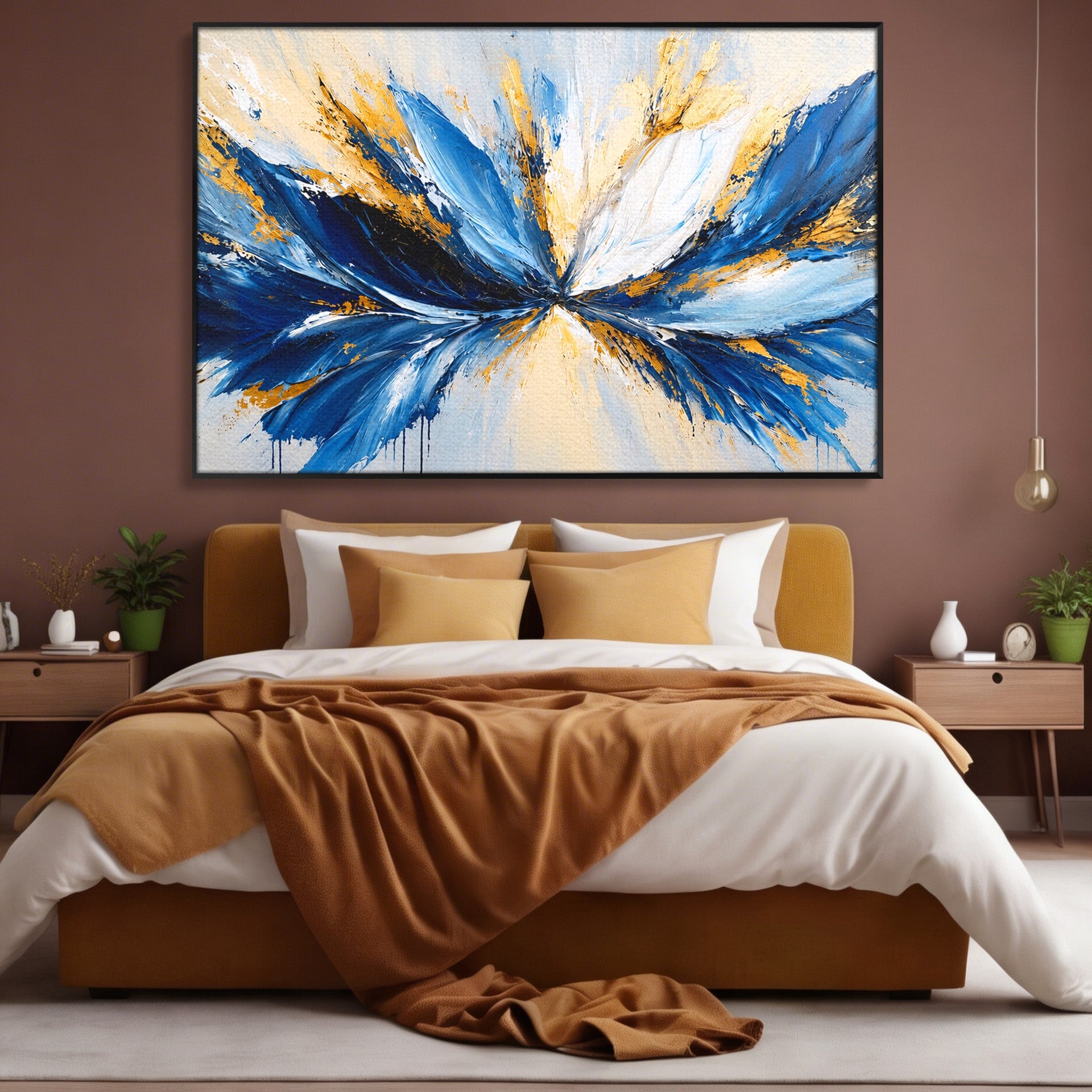 Tablou Canvas Premium LuxCanva® C1379, Explozie Abstracta, Abstract, Arta Moderna, Energie, Living, Birou, Culori Vibrante