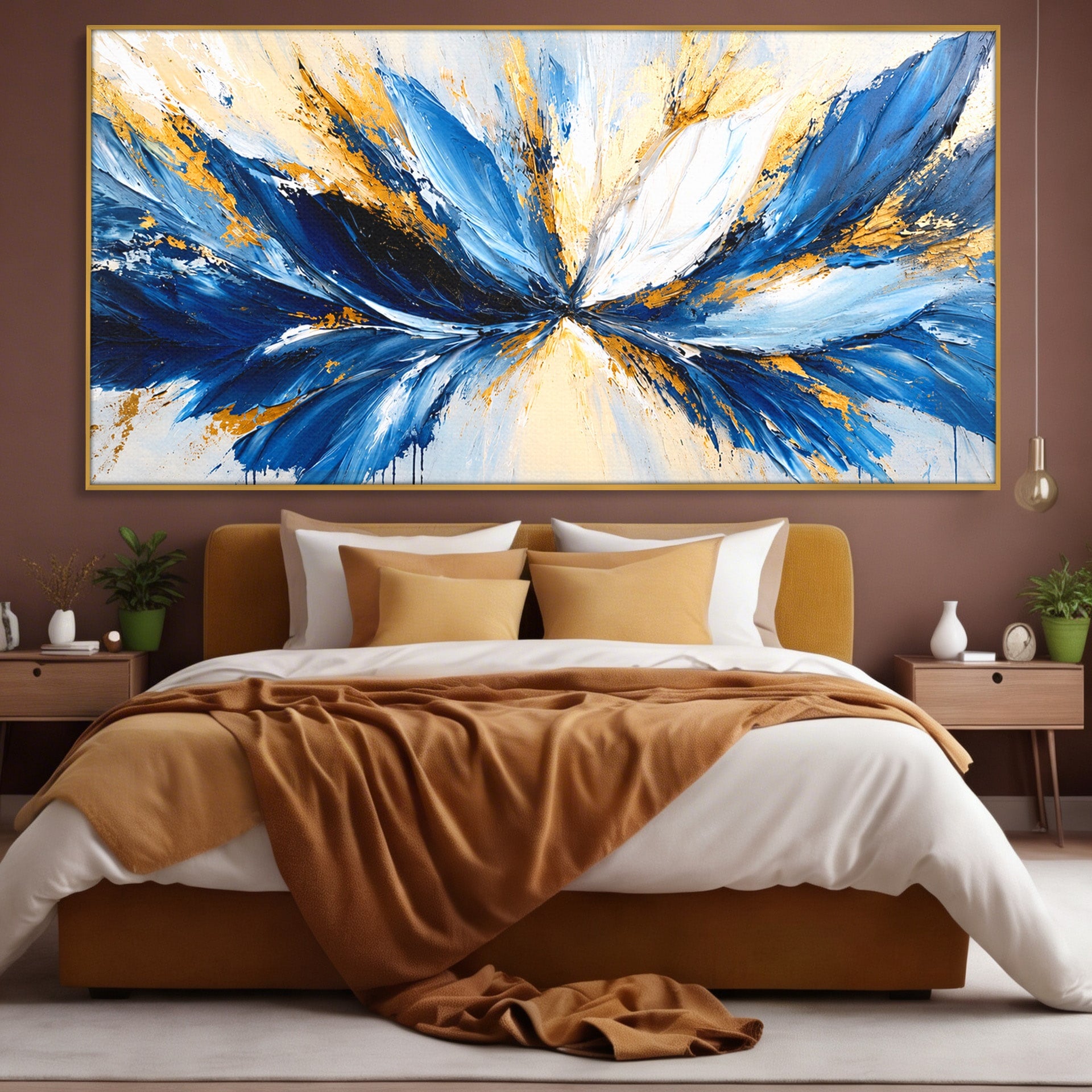 Tablou Canvas Premium LuxCanva® C1379, Explozie Abstracta, Abstract, Arta Moderna, Energie, Living, Birou, Culori Vibrante