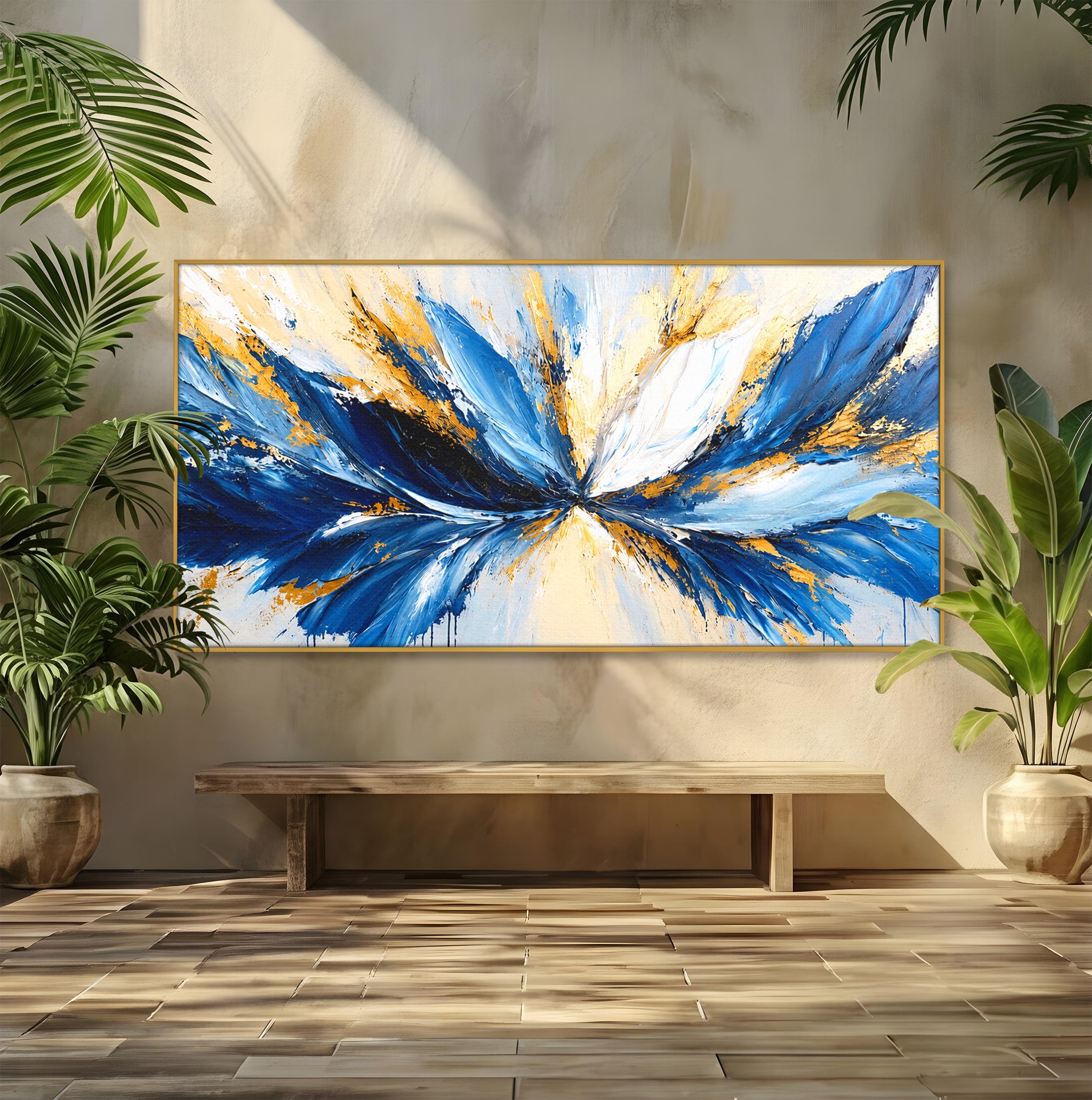 Tablou Canvas Premium LuxCanva® C1379, Explozie Abstracta, Abstract, Arta Moderna, Energie, Living, Birou, Culori Vibrante