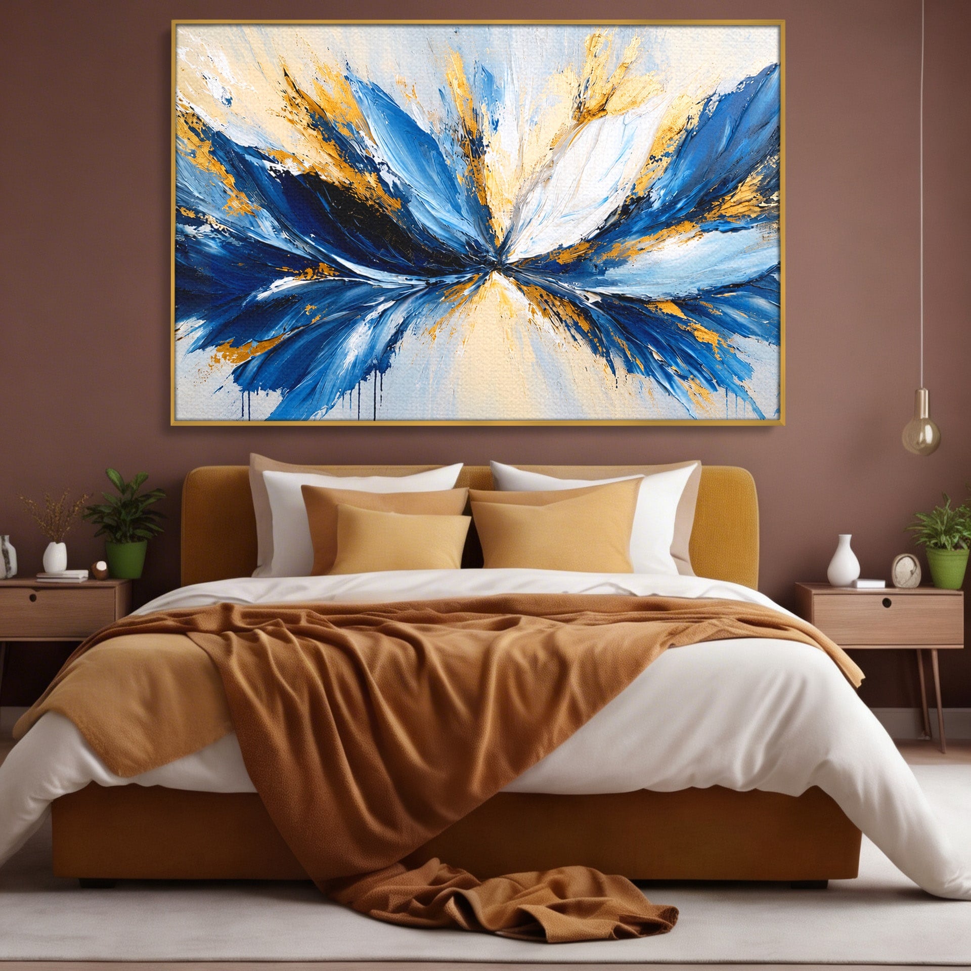 Tablou Canvas Premium LuxCanva® C1379, Explozie Abstracta, Abstract, Arta Moderna, Energie, Living, Birou, Culori Vibrante