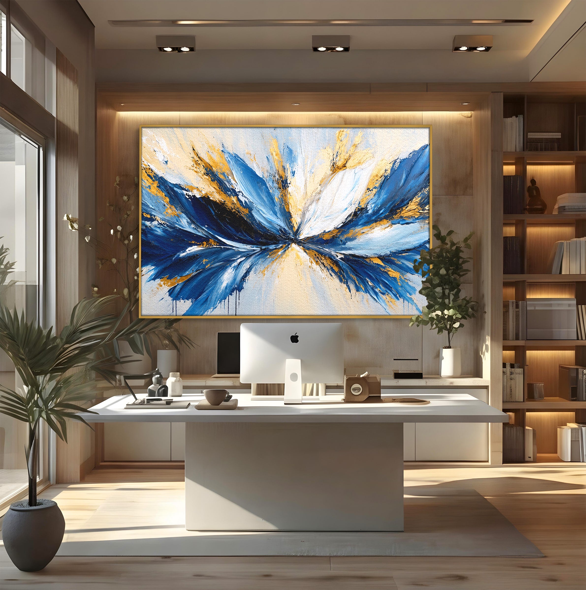 Tablou Canvas Premium LuxCanva® C1379, Explozie Abstracta, Abstract, Arta Moderna, Energie, Living, Birou, Culori Vibrante