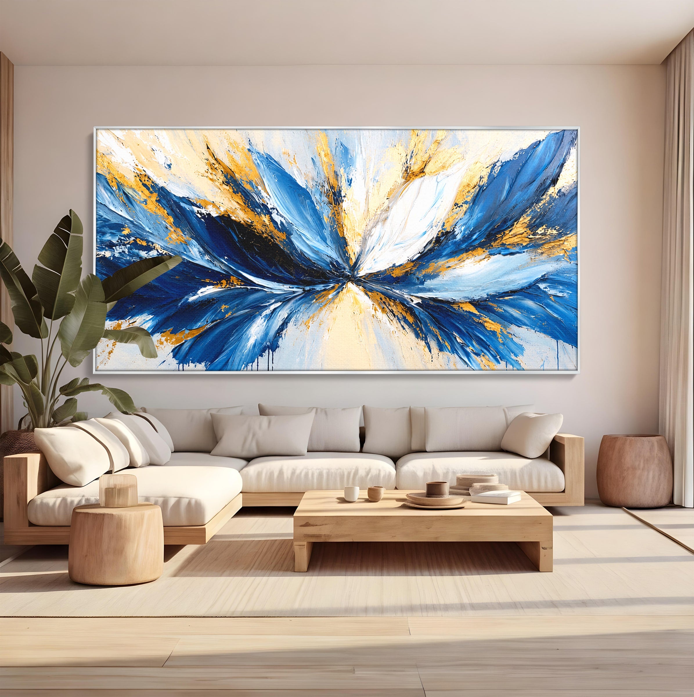 Tablou Canvas Premium LuxCanva® C1379, Explozie Abstracta, Abstract, Arta Moderna, Energie, Living, Birou, Culori Vibrante