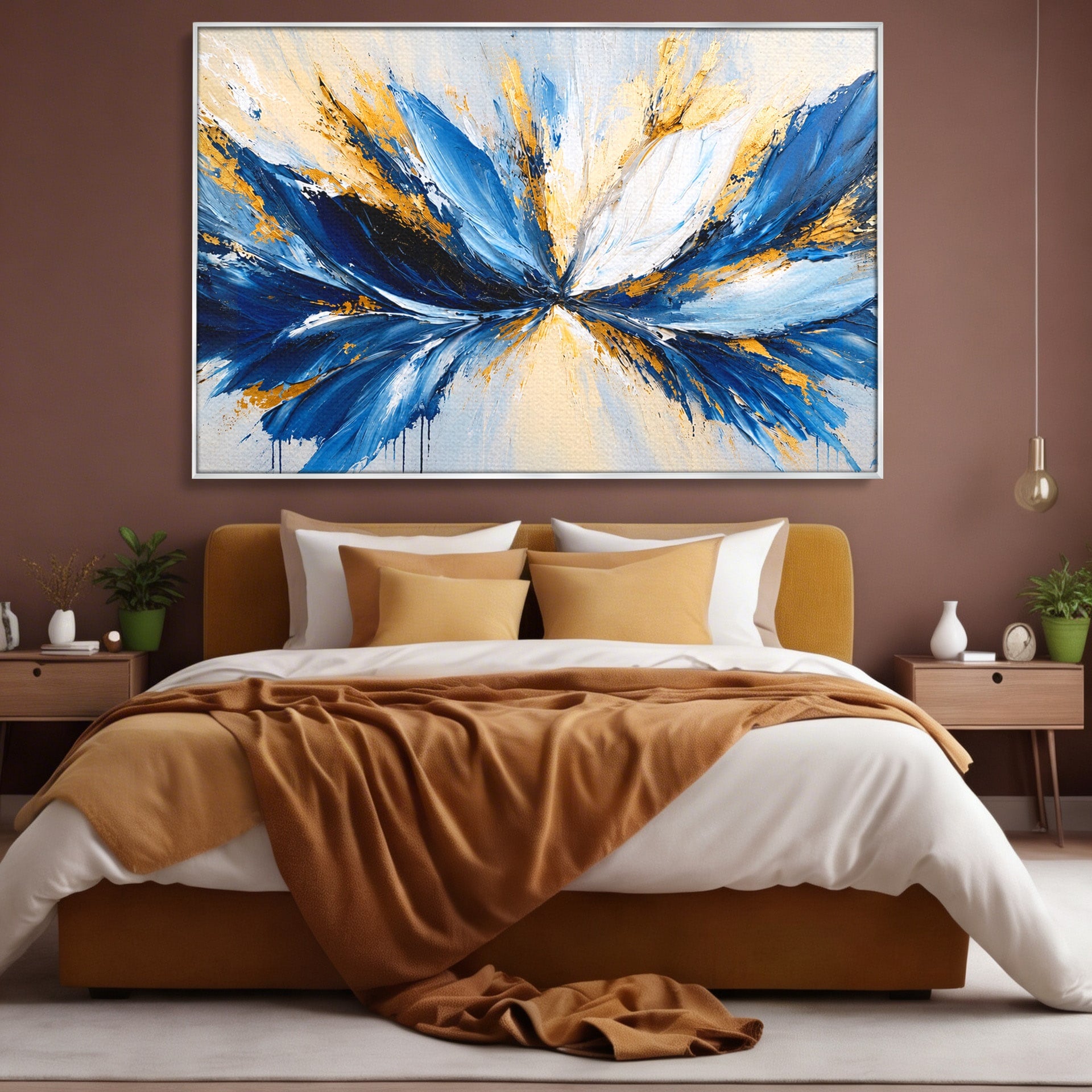 Tablou Canvas Premium LuxCanva® C1379, Explozie Abstracta, Abstract, Arta Moderna, Energie, Living, Birou, Culori Vibrante