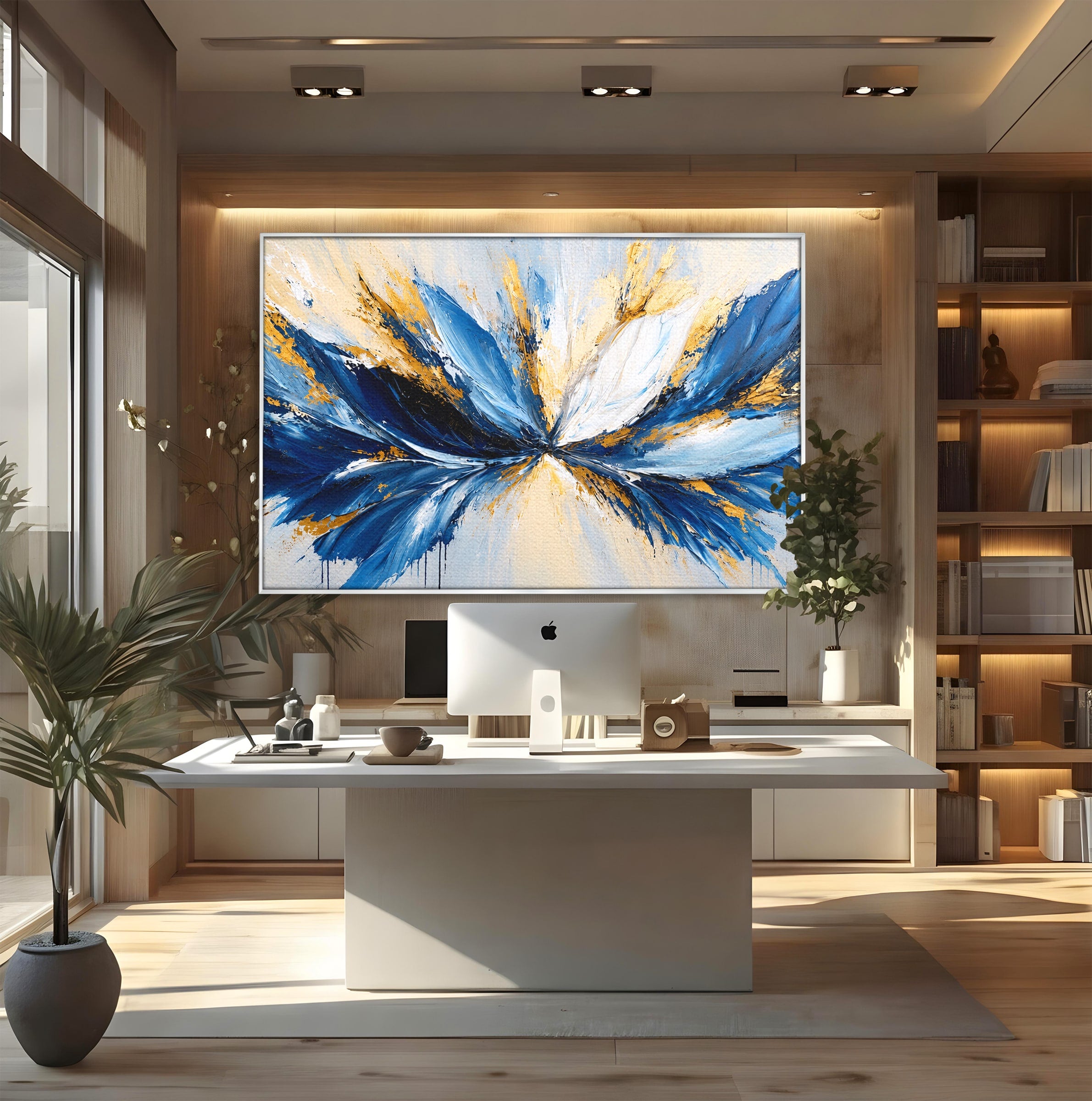 Tablou Canvas Premium LuxCanva® C1379, Explozie Abstracta, Abstract, Arta Moderna, Energie, Living, Birou, Culori Vibrante
