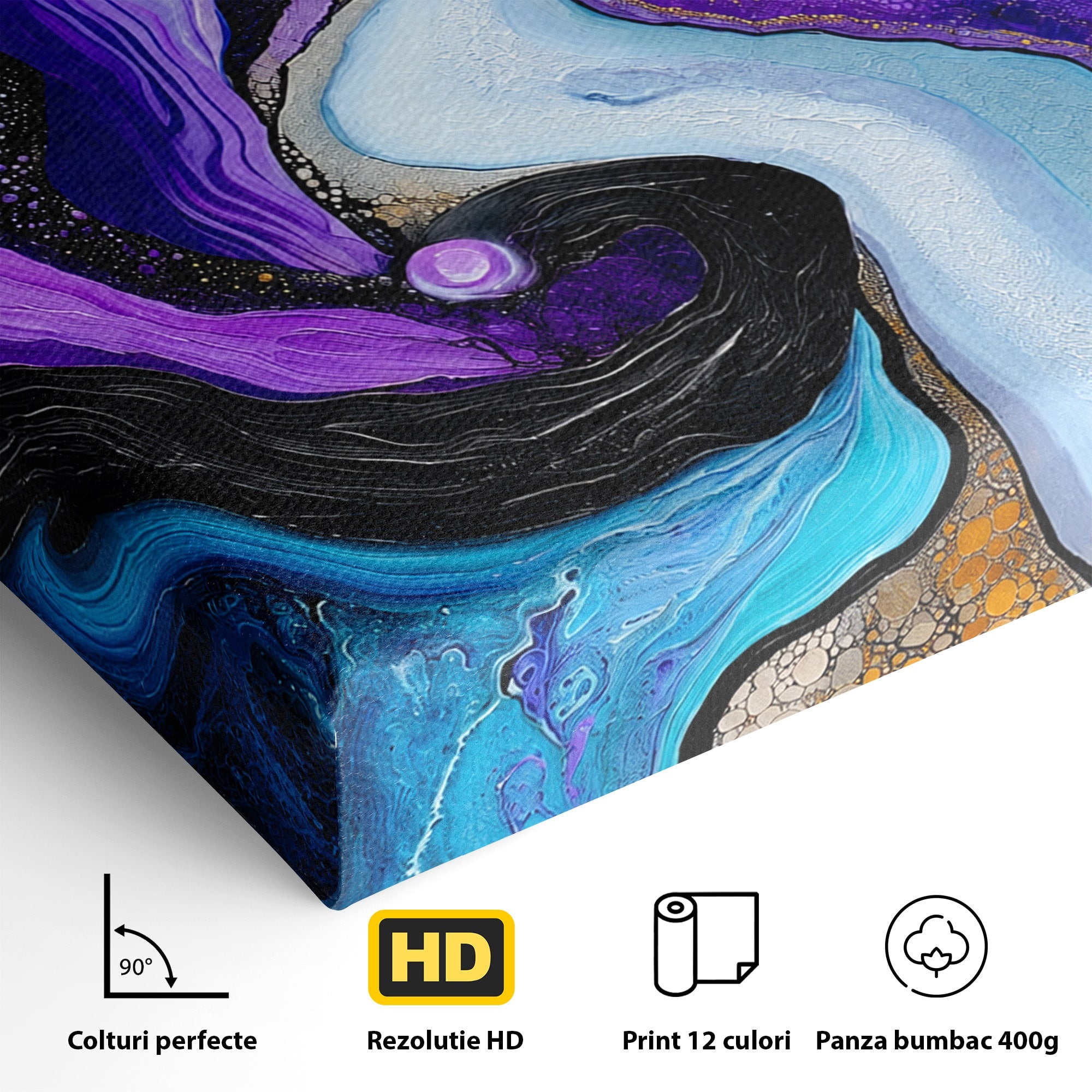 Tablou Canvas Premium LuxCanva® C1380, Calea Galactica, Abstract, Galaxie, Peisaj, Modern, Living, Culori Vibrante