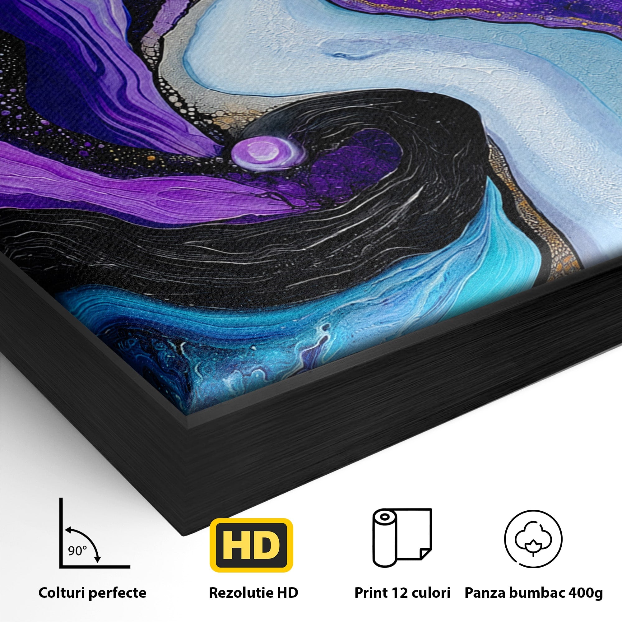 Tablou Canvas Premium LuxCanva® C1380, Calea Galactica, Abstract, Galaxie, Peisaj, Modern, Living, Culori Vibrante