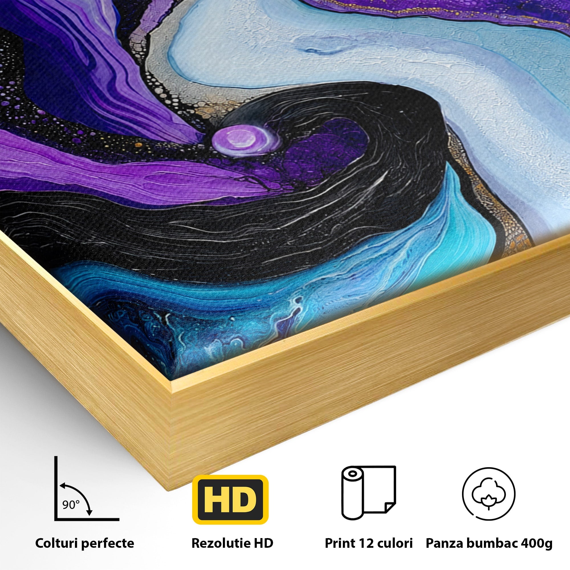 Tablou Canvas Premium LuxCanva® C1380, Calea Galactica, Abstract, Galaxie, Peisaj, Modern, Living, Culori Vibrante