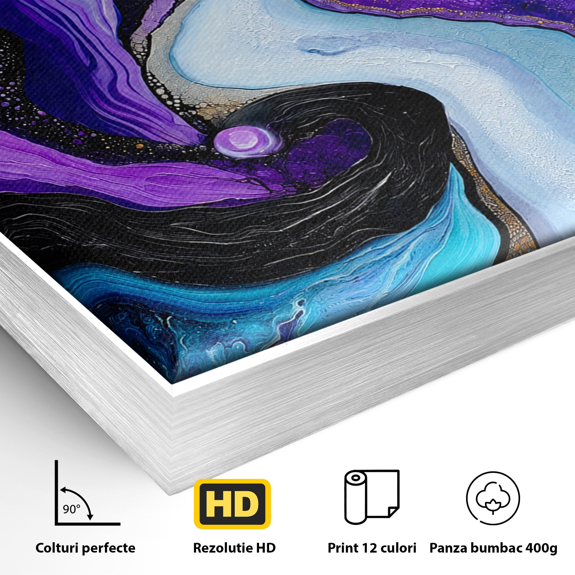 Tablou Canvas Premium LuxCanva® C1380, Calea Galactica, Abstract, Galaxie, Peisaj, Modern, Living, Culori Vibrante