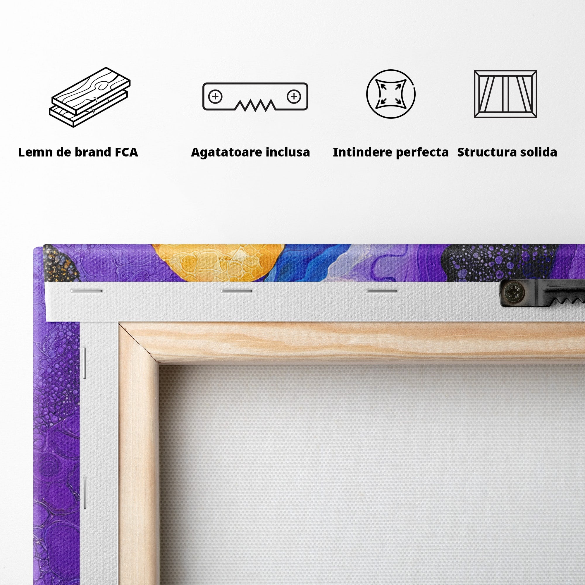 Tablou Canvas Premium LuxCanva® C1380, Calea Galactica, Abstract, Galaxie, Peisaj, Modern, Living, Culori Vibrante