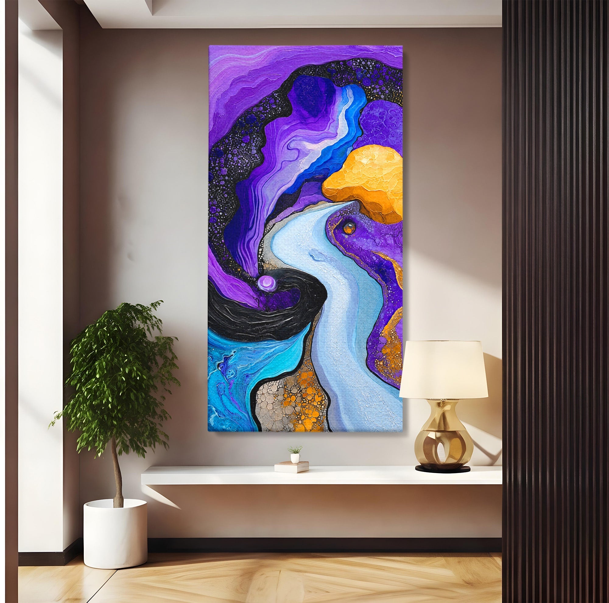 Tablou Canvas Premium LuxCanva® C1380, Calea Galactica, Abstract, Galaxie, Peisaj, Modern, Living, Culori Vibrante