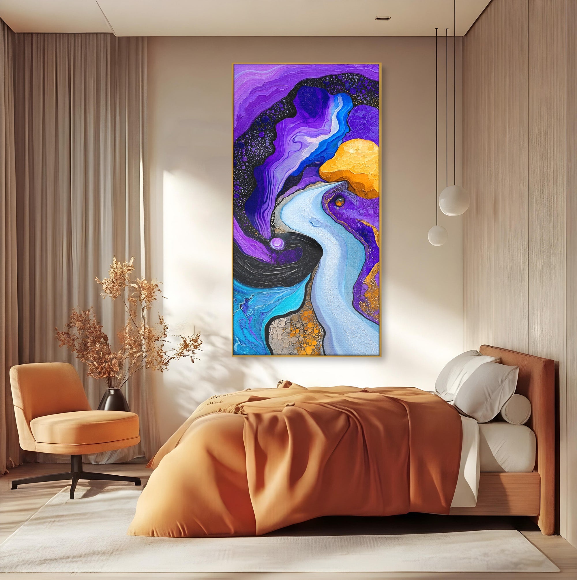 Tablou Canvas Premium LuxCanva® C1380, Calea Galactica, Abstract, Galaxie, Peisaj, Modern, Living, Culori Vibrante