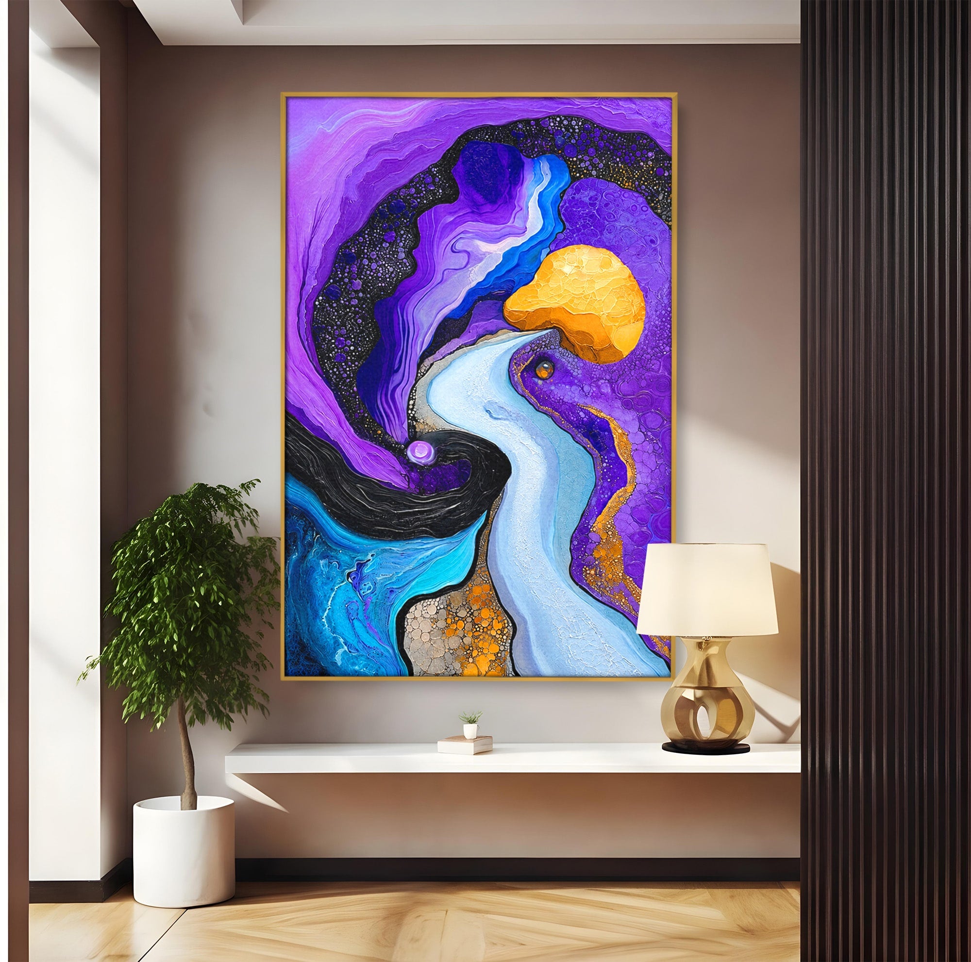 Tablou Canvas Premium LuxCanva® C1380, Calea Galactica, Abstract, Galaxie, Peisaj, Modern, Living, Culori Vibrante
