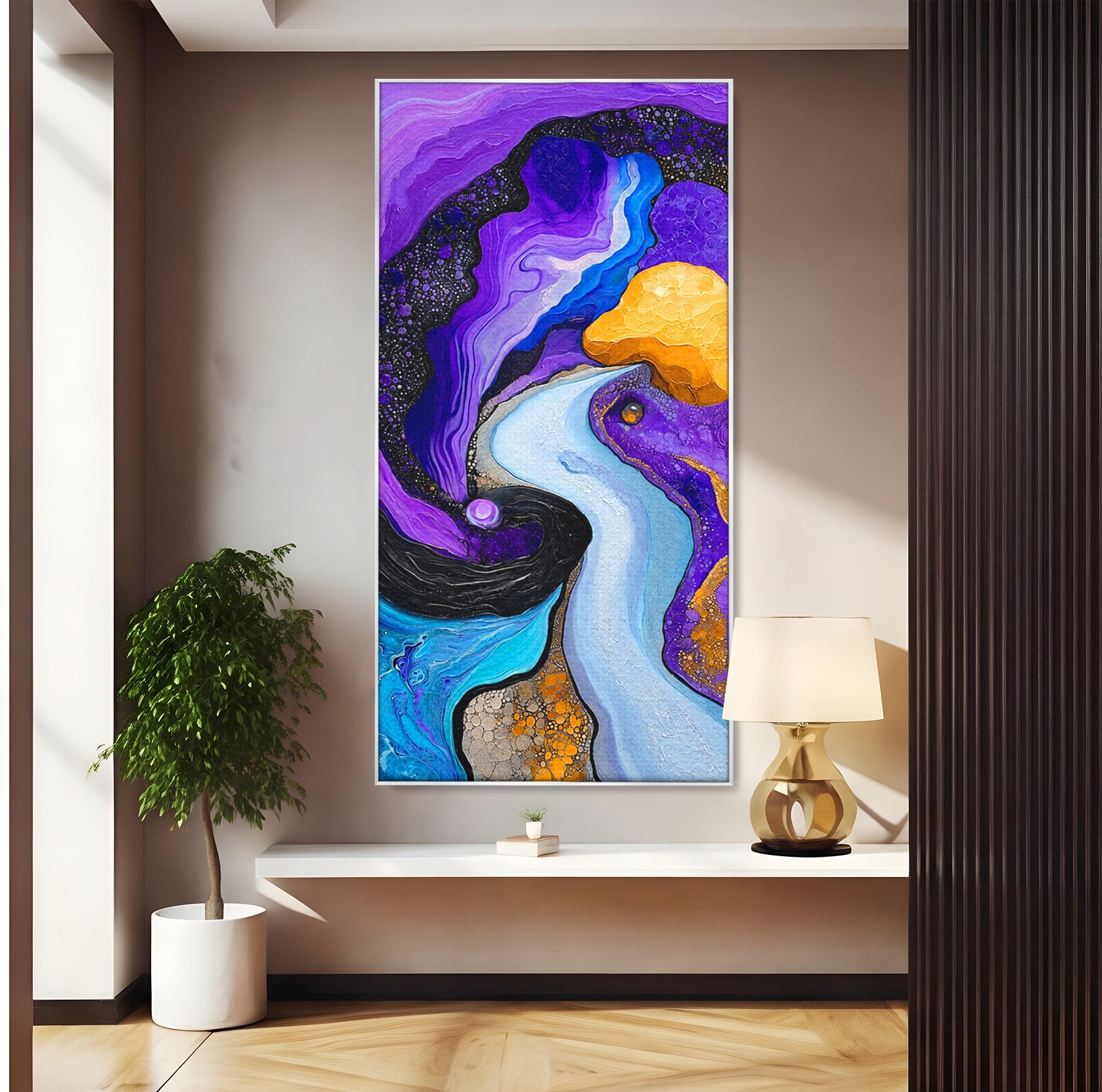 Tablou Canvas Premium LuxCanva® C1380, Calea Galactica, Abstract, Galaxie, Peisaj, Modern, Living, Culori Vibrante