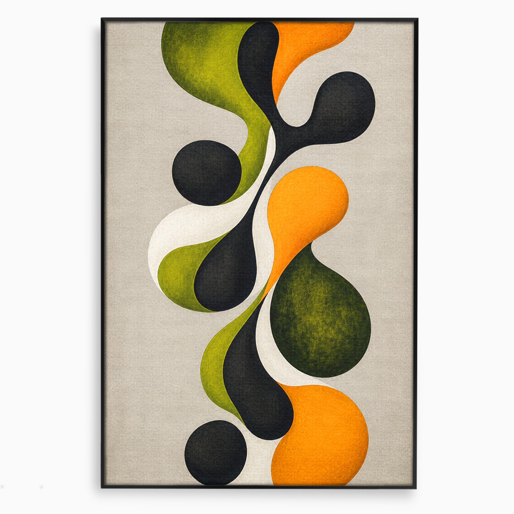 Tablou Canvas Premium LuxCanva® C1381, Forme Abstracte Organice, Abstract, Forme, Modern, Living, Birou, Culori Vibrante