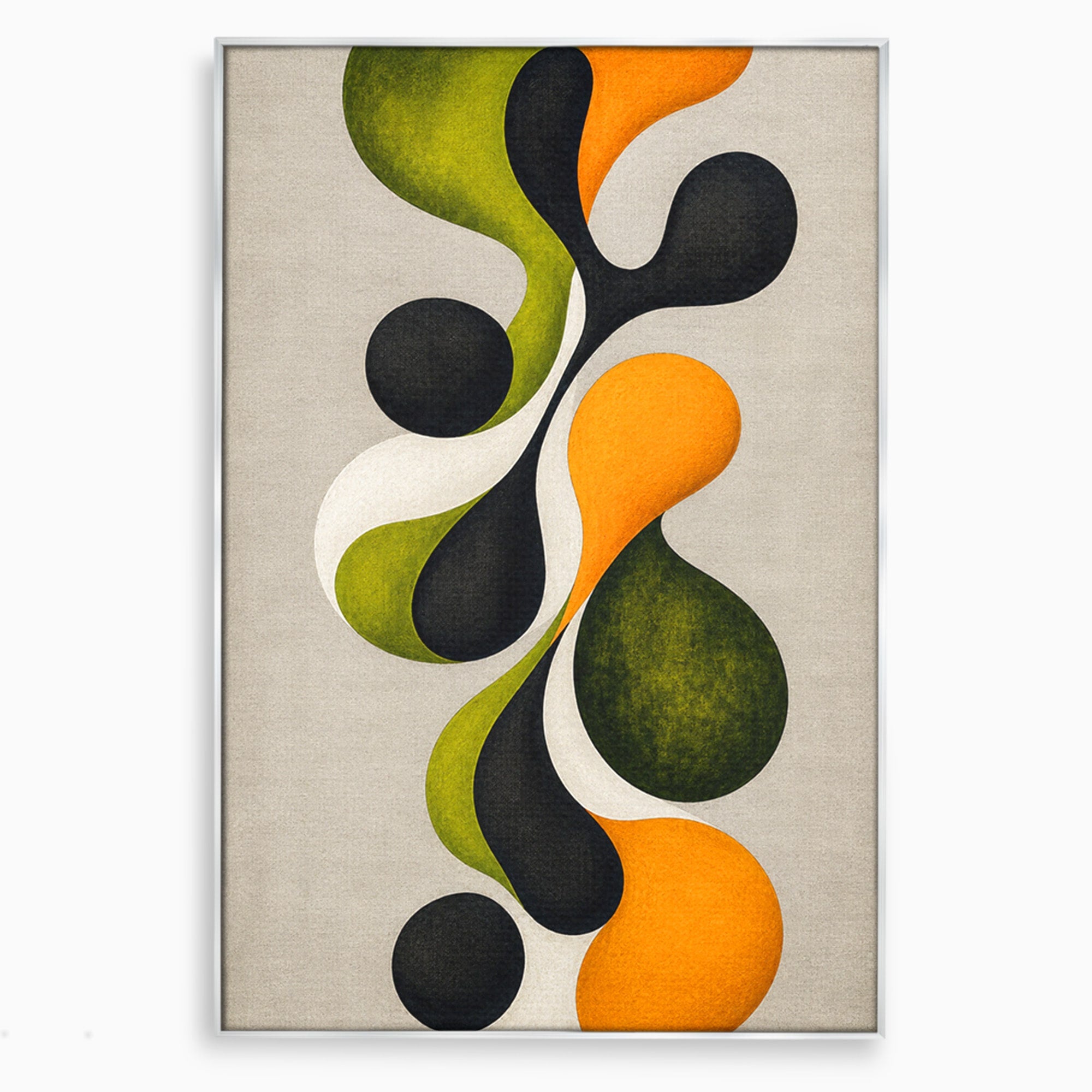 Tablou Canvas Premium LuxCanva® C1381, Forme Abstracte Organice, Abstract, Forme, Modern, Living, Birou, Culori Vibrante