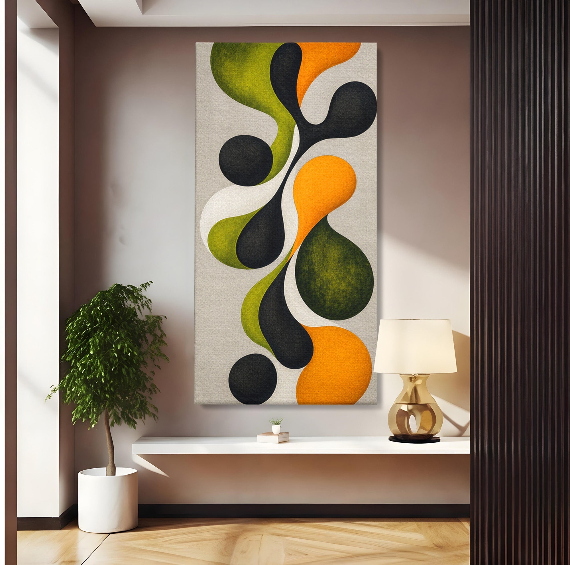 Tablou Canvas Premium LuxCanva® C1381, Forme Abstracte Organice, Abstract, Forme, Modern, Living, Birou, Culori Vibrante