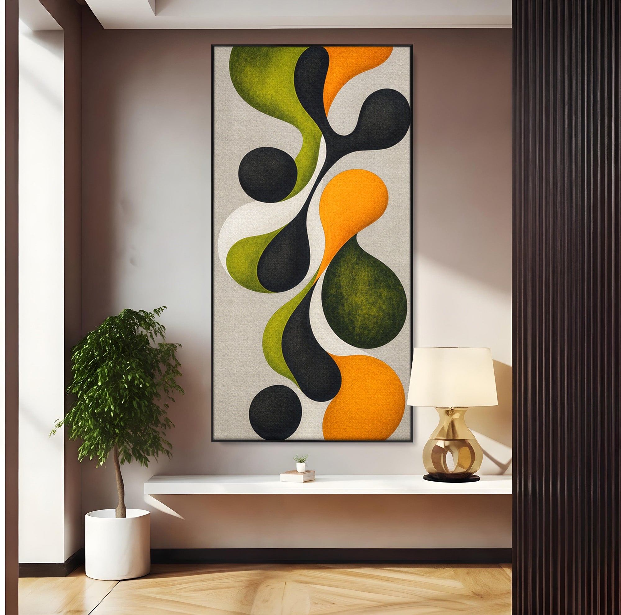 Tablou Canvas Premium LuxCanva® C1381, Forme Abstracte Organice, Abstract, Forme, Modern, Living, Birou, Culori Vibrante