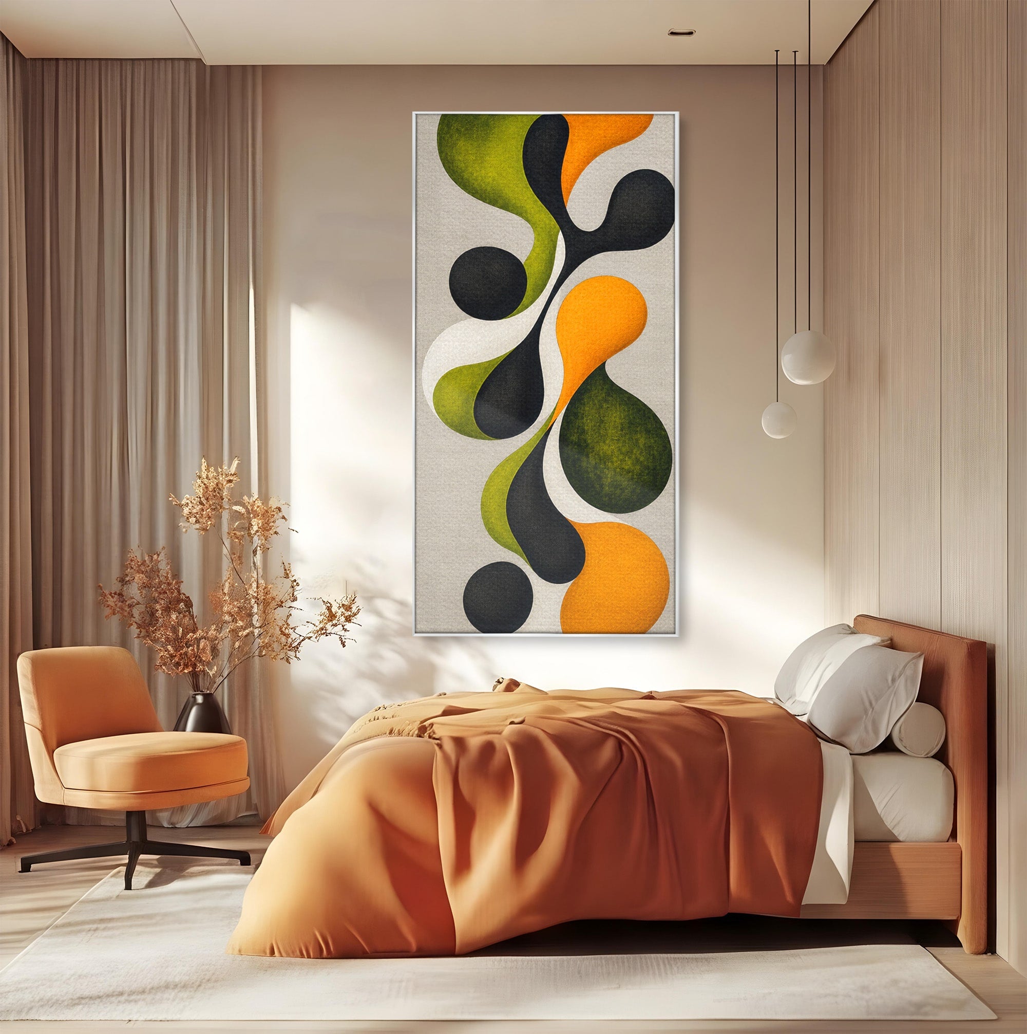 Tablou Canvas Premium LuxCanva® C1381, Forme Abstracte Organice, Abstract, Forme, Modern, Living, Birou, Culori Vibrante
