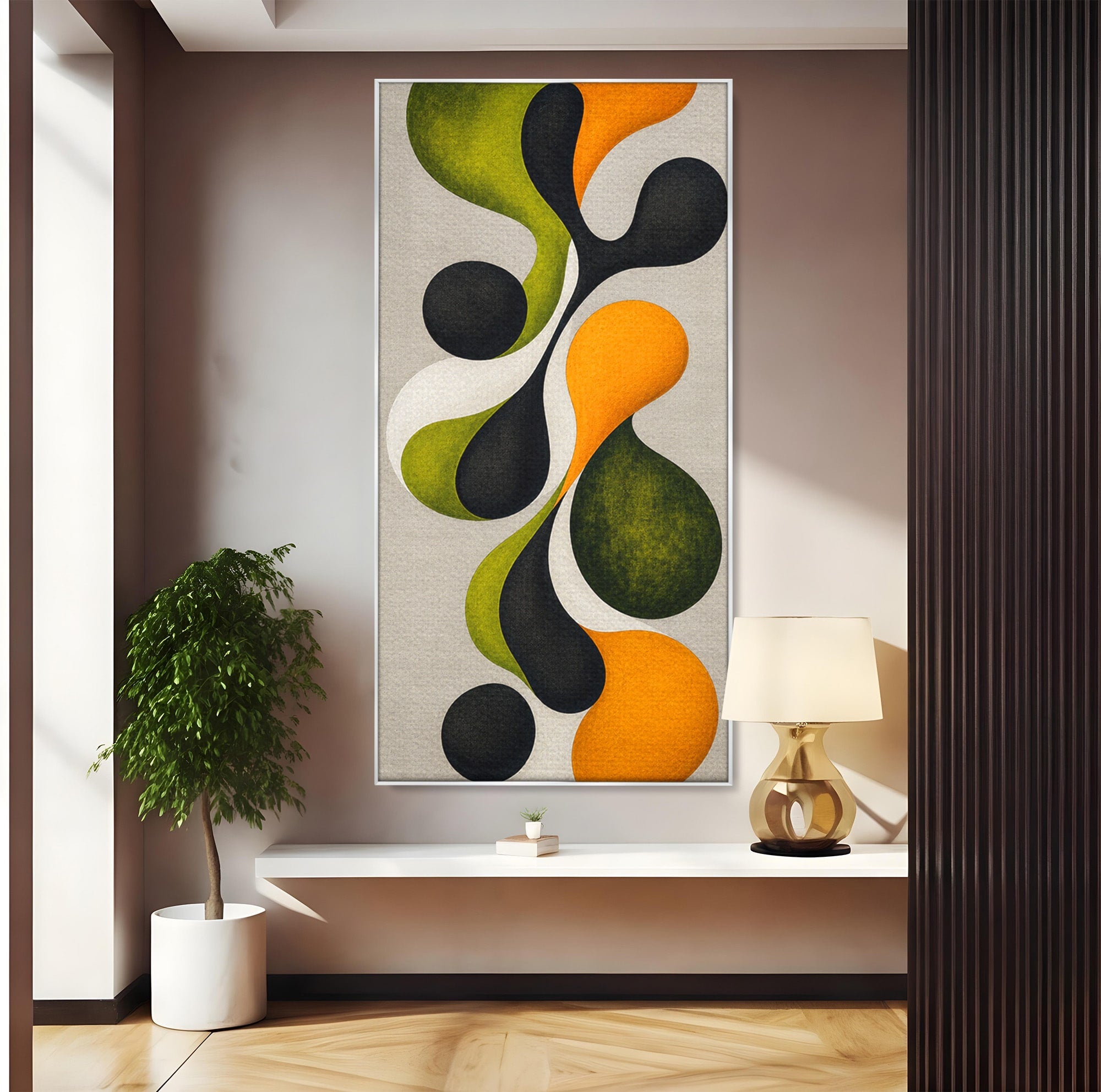 Tablou Canvas Premium LuxCanva® C1381, Forme Abstracte Organice, Abstract, Forme, Modern, Living, Birou, Culori Vibrante