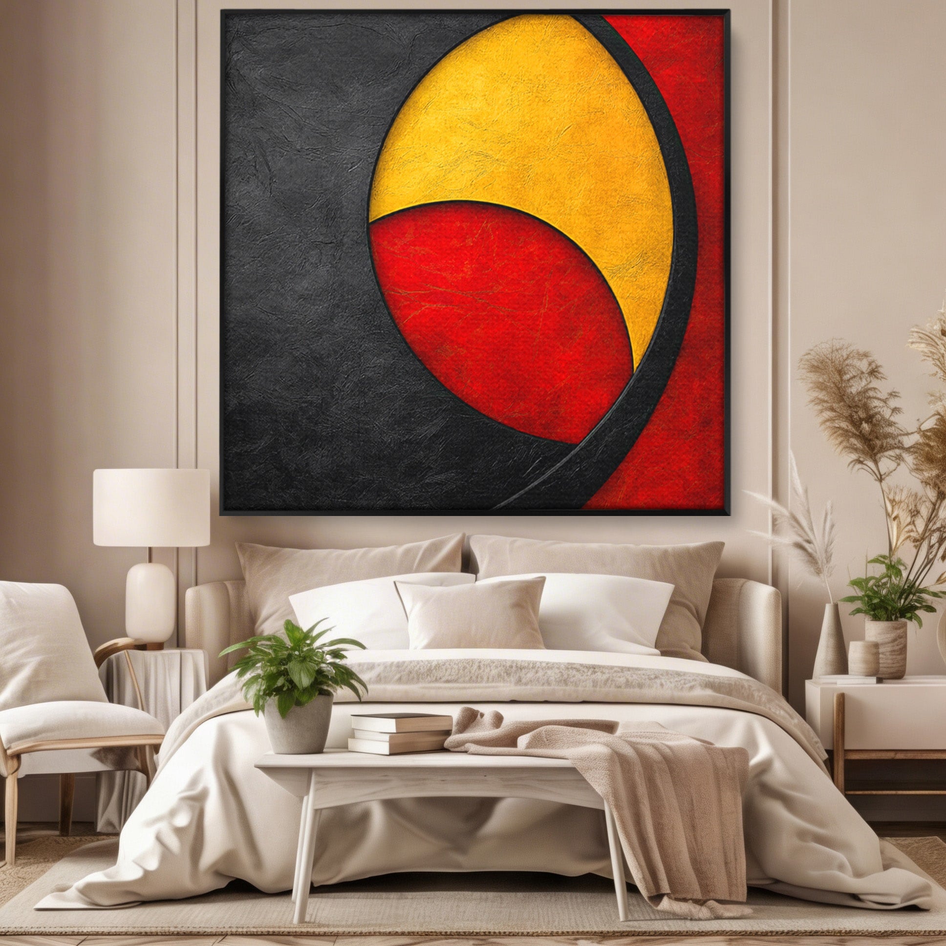Tablou Canvas Premium LuxCanva® C1382, Cercuri Abstracte, Abstract, Cercuri, Modern, Living, Birou, Culori Vibrante