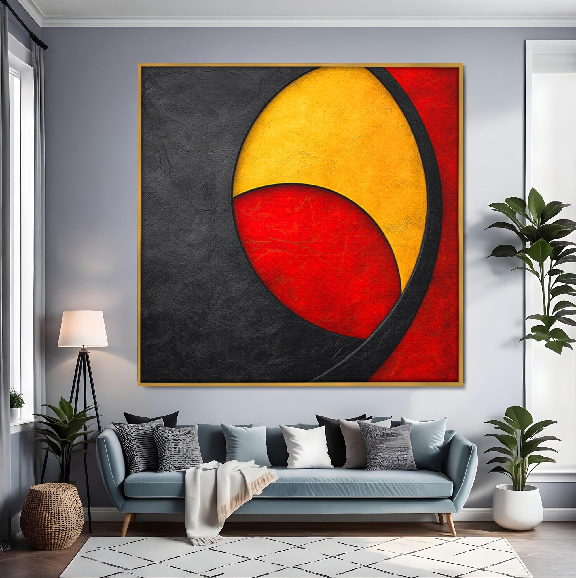Tablou Canvas Premium LuxCanva® C1382, Cercuri Abstracte, Abstract, Cercuri, Modern, Living, Birou, Culori Vibrante