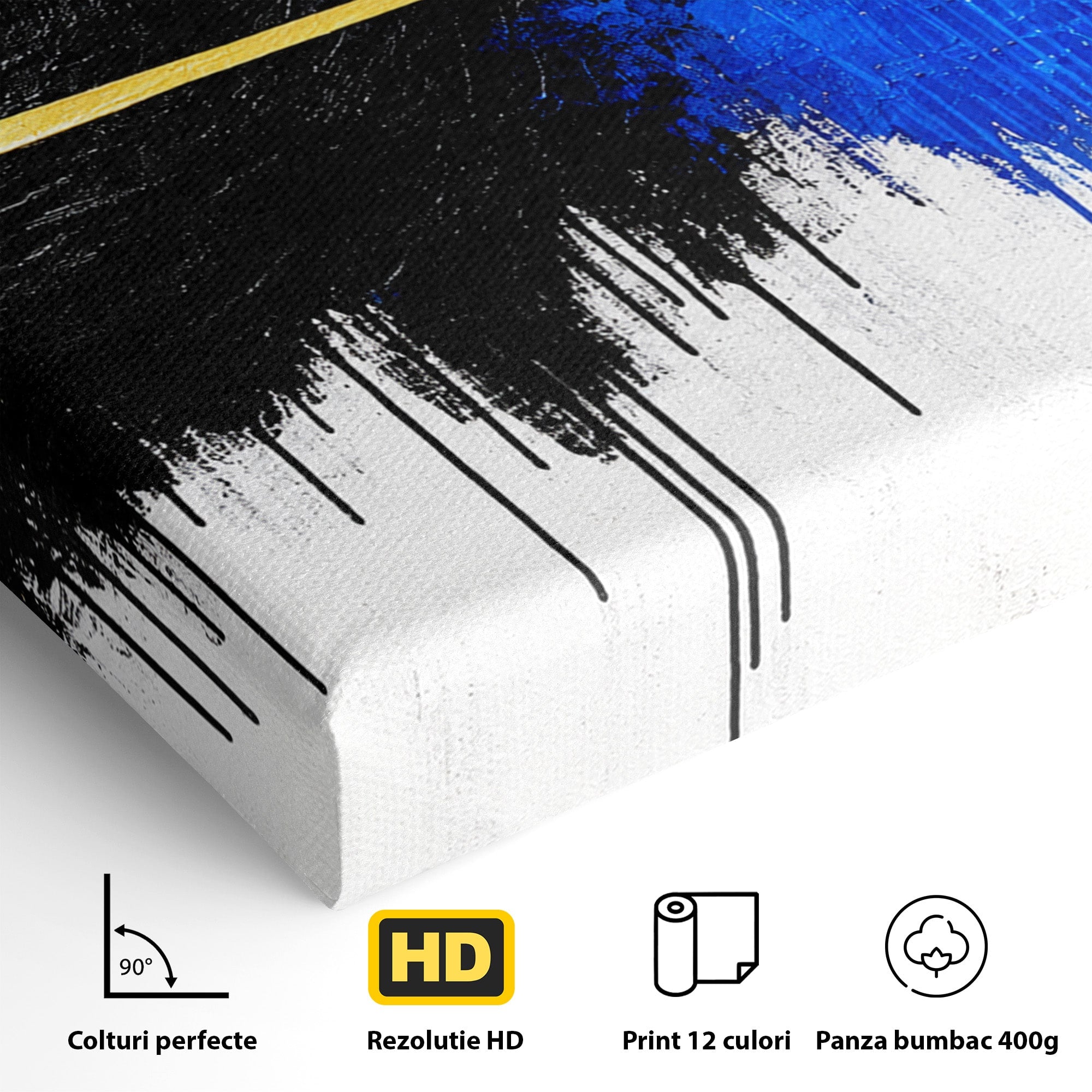 Tablou Canvas Premium LuxCanva® C1383, Impactul Culorilor, Abstract, Modern, Arta Contemporana, Living, Birou, Culori Vibrante