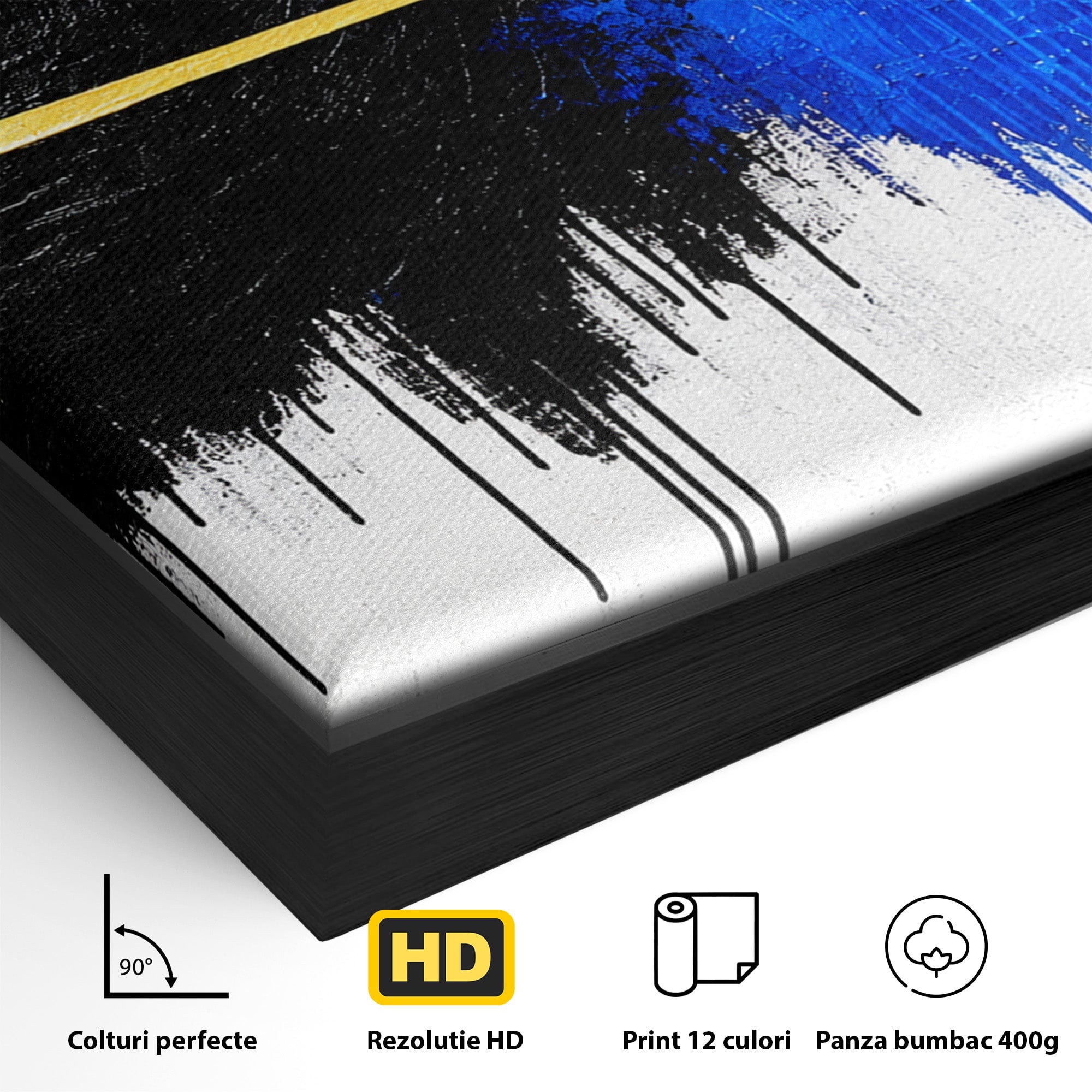 Tablou Canvas Premium LuxCanva® C1383, Impactul Culorilor, Abstract, Modern, Arta Contemporana, Living, Birou, Culori Vibrante