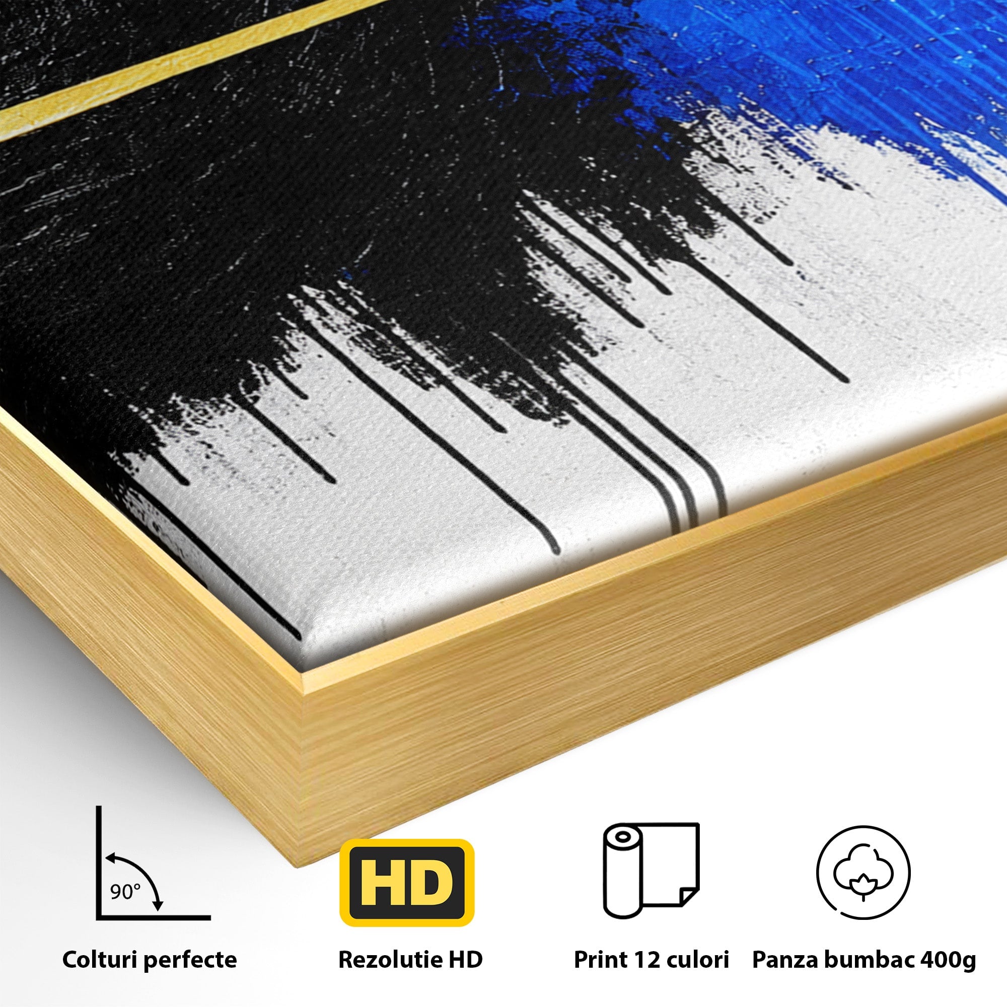Tablou Canvas Premium LuxCanva® C1383, Impactul Culorilor, Abstract, Modern, Arta Contemporana, Living, Birou, Culori Vibrante
