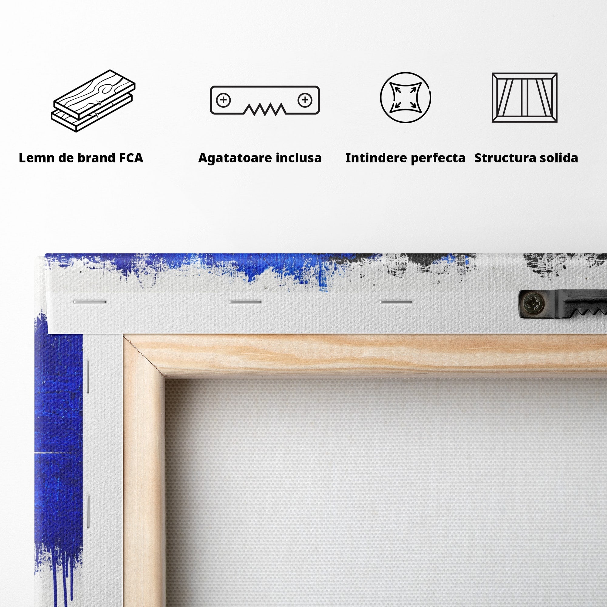 Tablou Canvas Premium LuxCanva® C1383, Impactul Culorilor, Abstract, Modern, Arta Contemporana, Living, Birou, Culori Vibrante