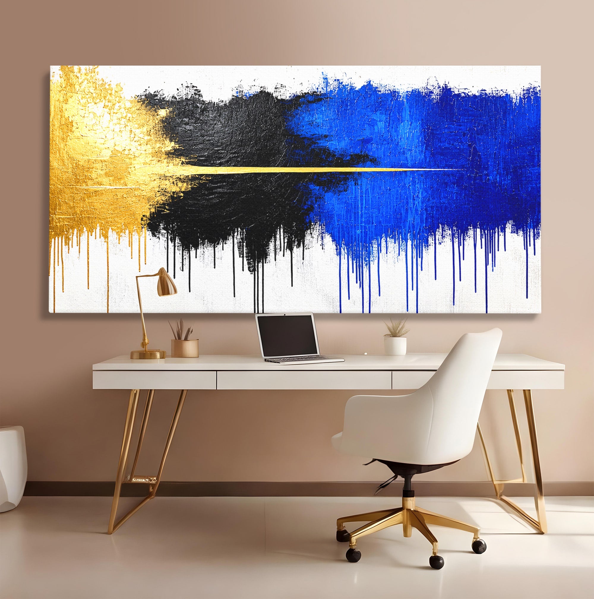 Tablou Canvas Premium LuxCanva® C1383, Impactul Culorilor, Abstract, Modern, Arta Contemporana, Living, Birou, Culori Vibrante
