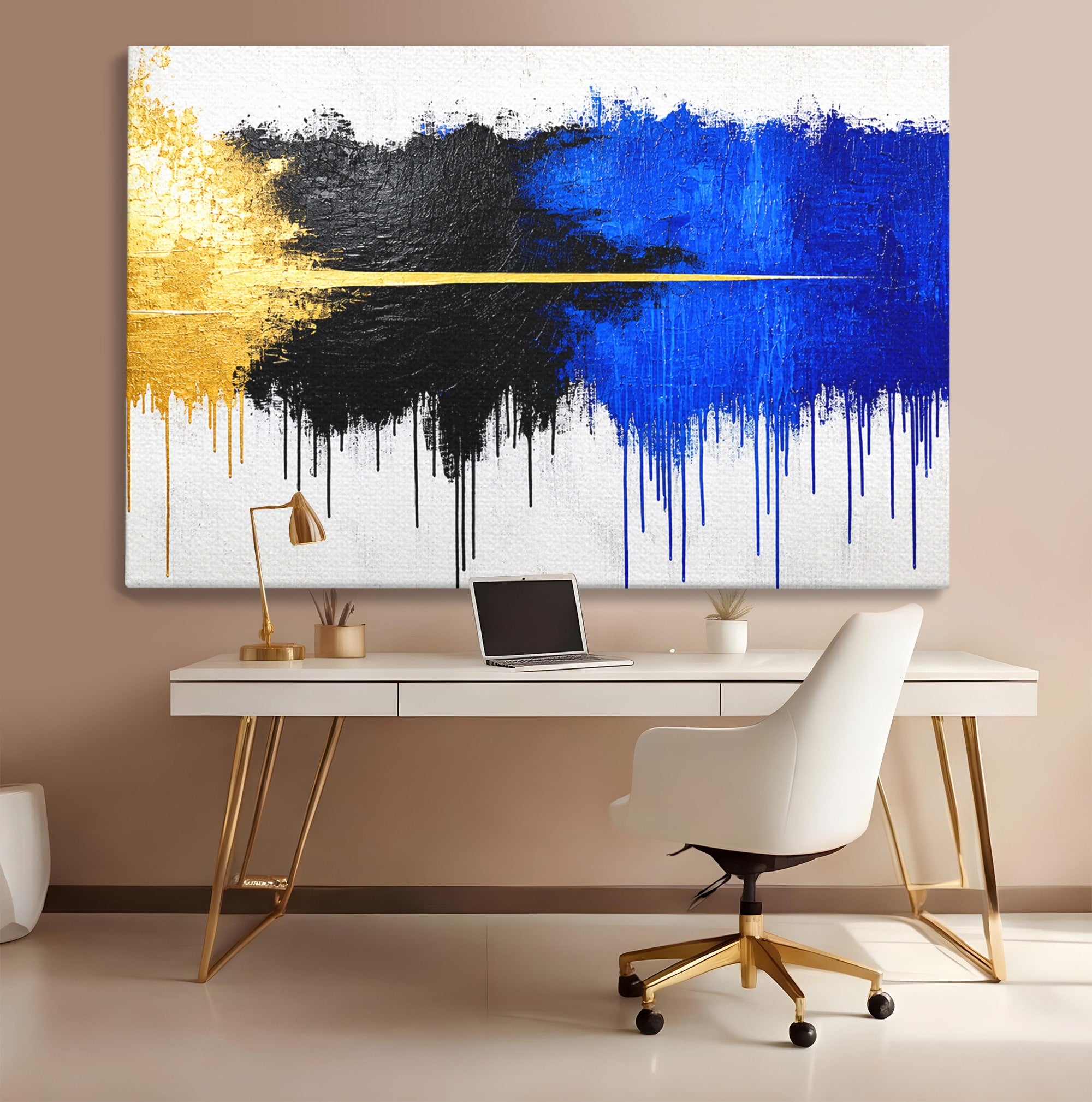 Tablou Canvas Premium LuxCanva® C1383, Impactul Culorilor, Abstract, Modern, Arta Contemporana, Living, Birou, Culori Vibrante