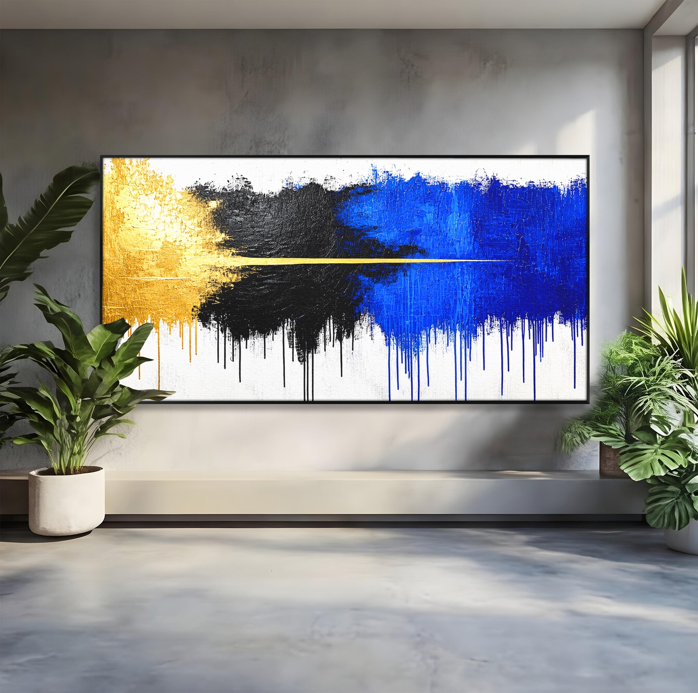 Tablou Canvas Premium LuxCanva® C1383, Impactul Culorilor, Abstract, Modern, Arta Contemporana, Living, Birou, Culori Vibrante