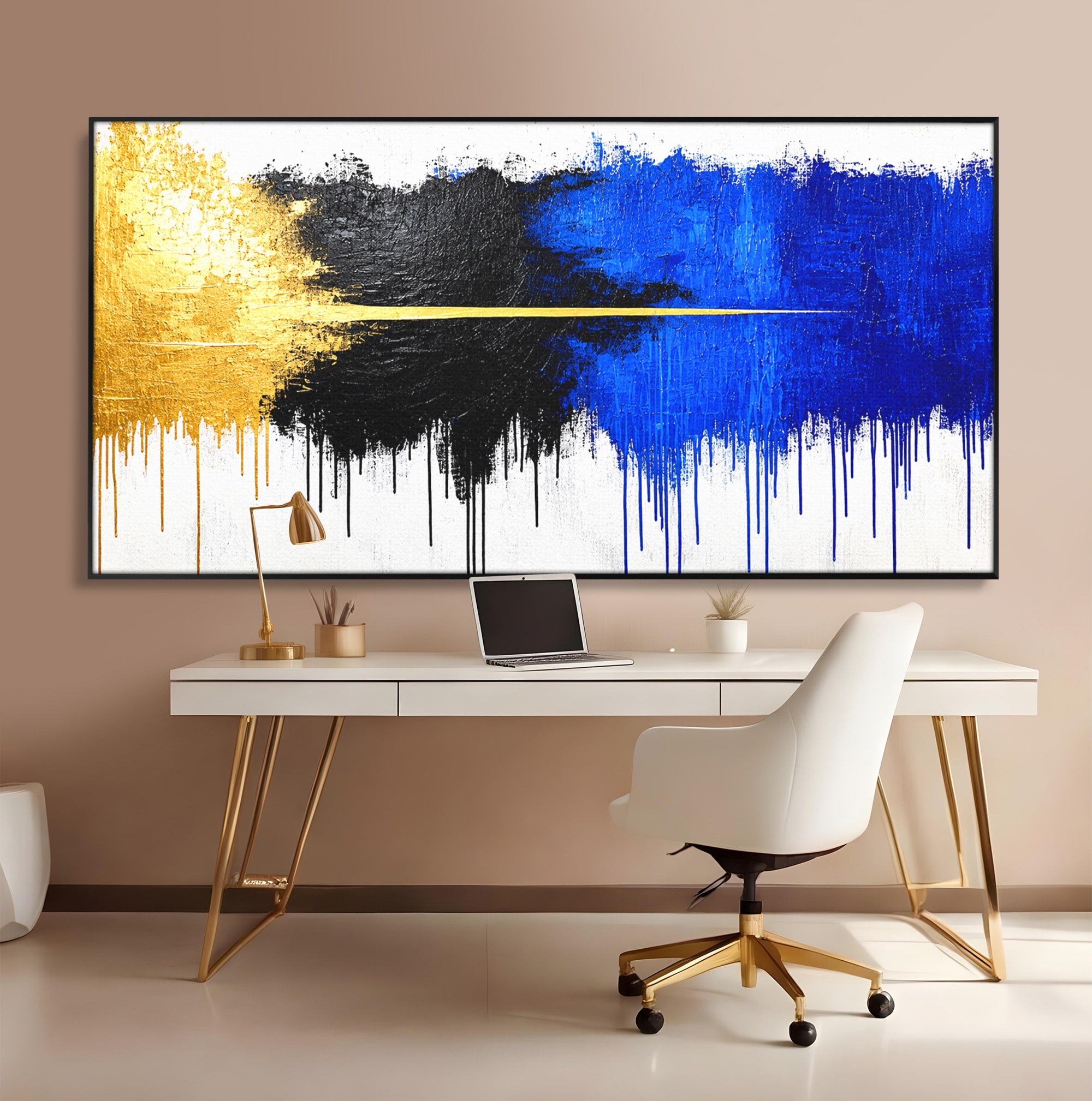 Tablou Canvas Premium LuxCanva® C1383, Impactul Culorilor, Abstract, Modern, Arta Contemporana, Living, Birou, Culori Vibrante