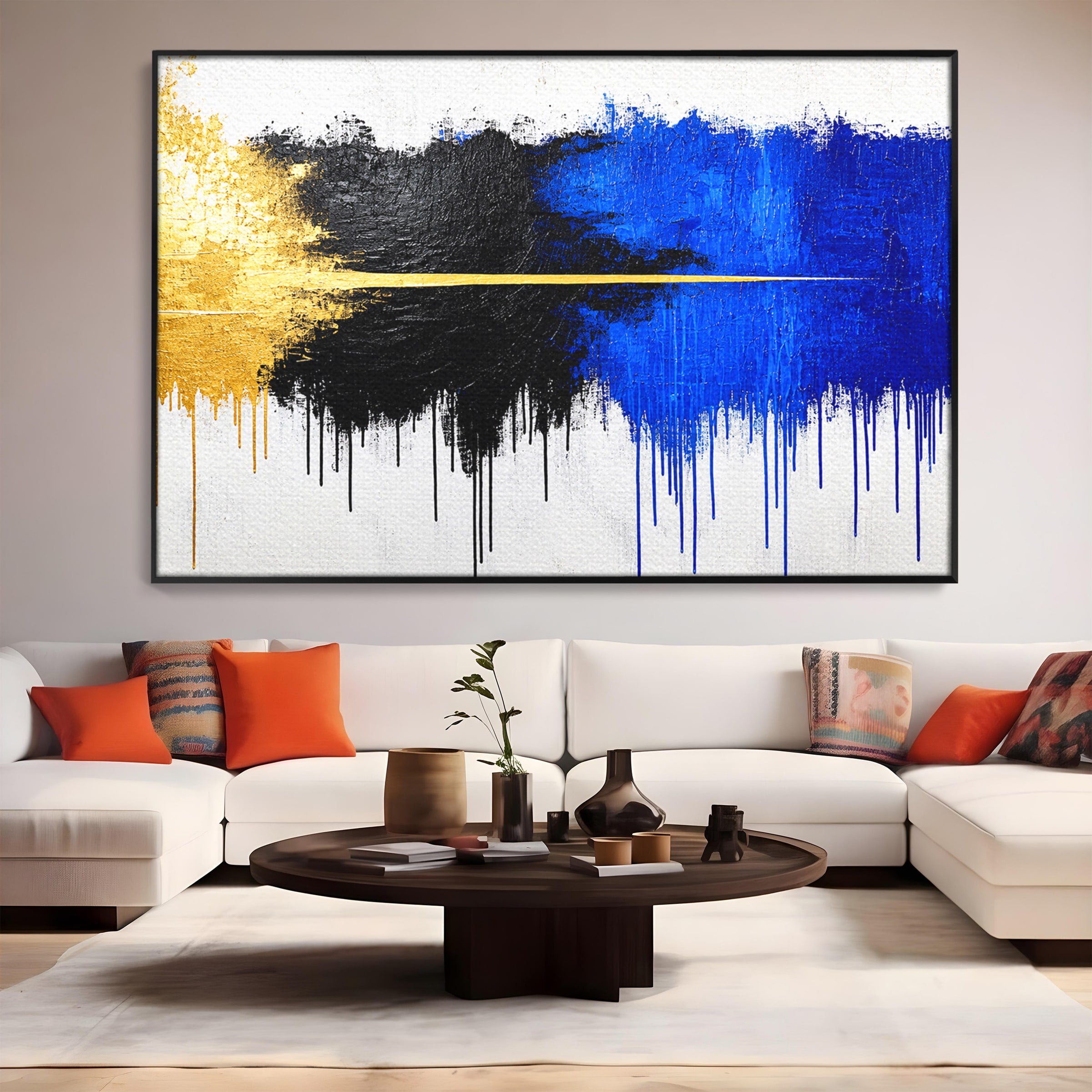 Tablou Canvas Premium LuxCanva® C1383, Impactul Culorilor, Abstract, Modern, Arta Contemporana, Living, Birou, Culori Vibrante