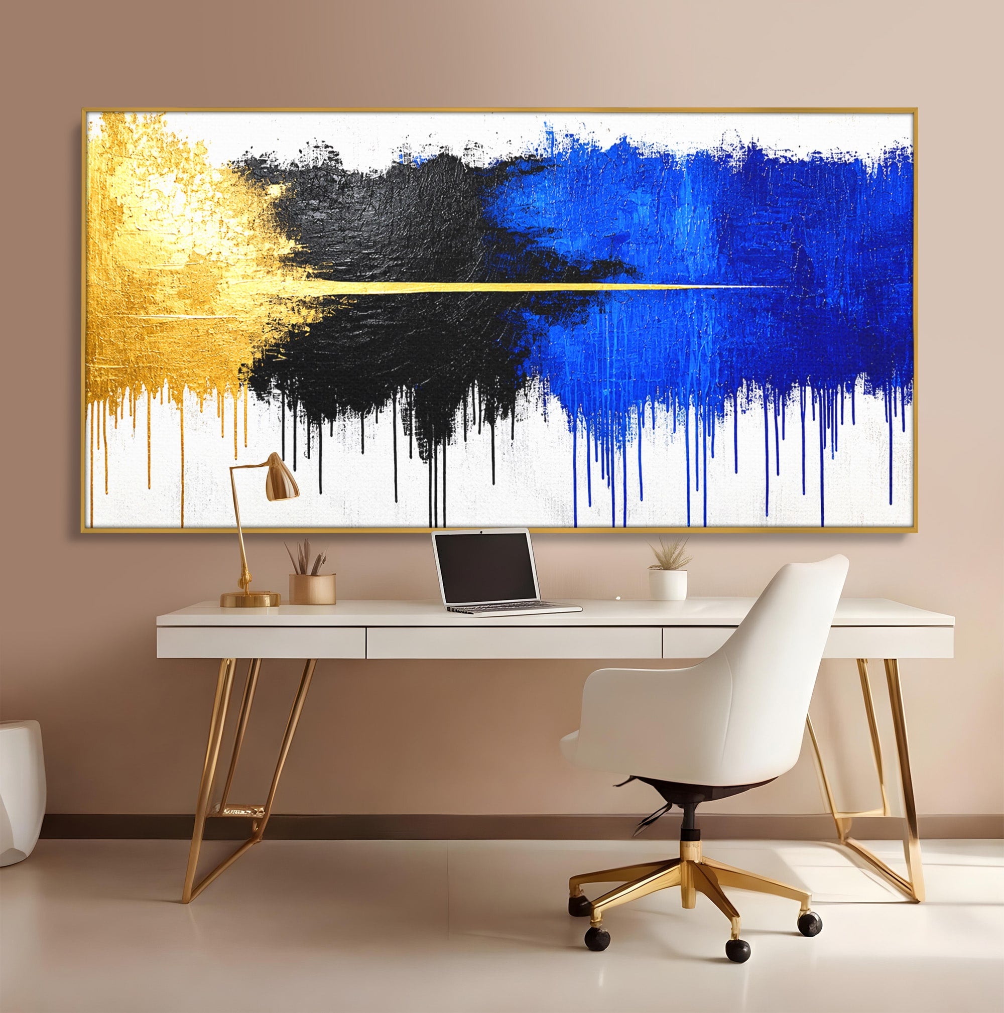 Tablou Canvas Premium LuxCanva® C1383, Impactul Culorilor, Abstract, Modern, Arta Contemporana, Living, Birou, Culori Vibrante