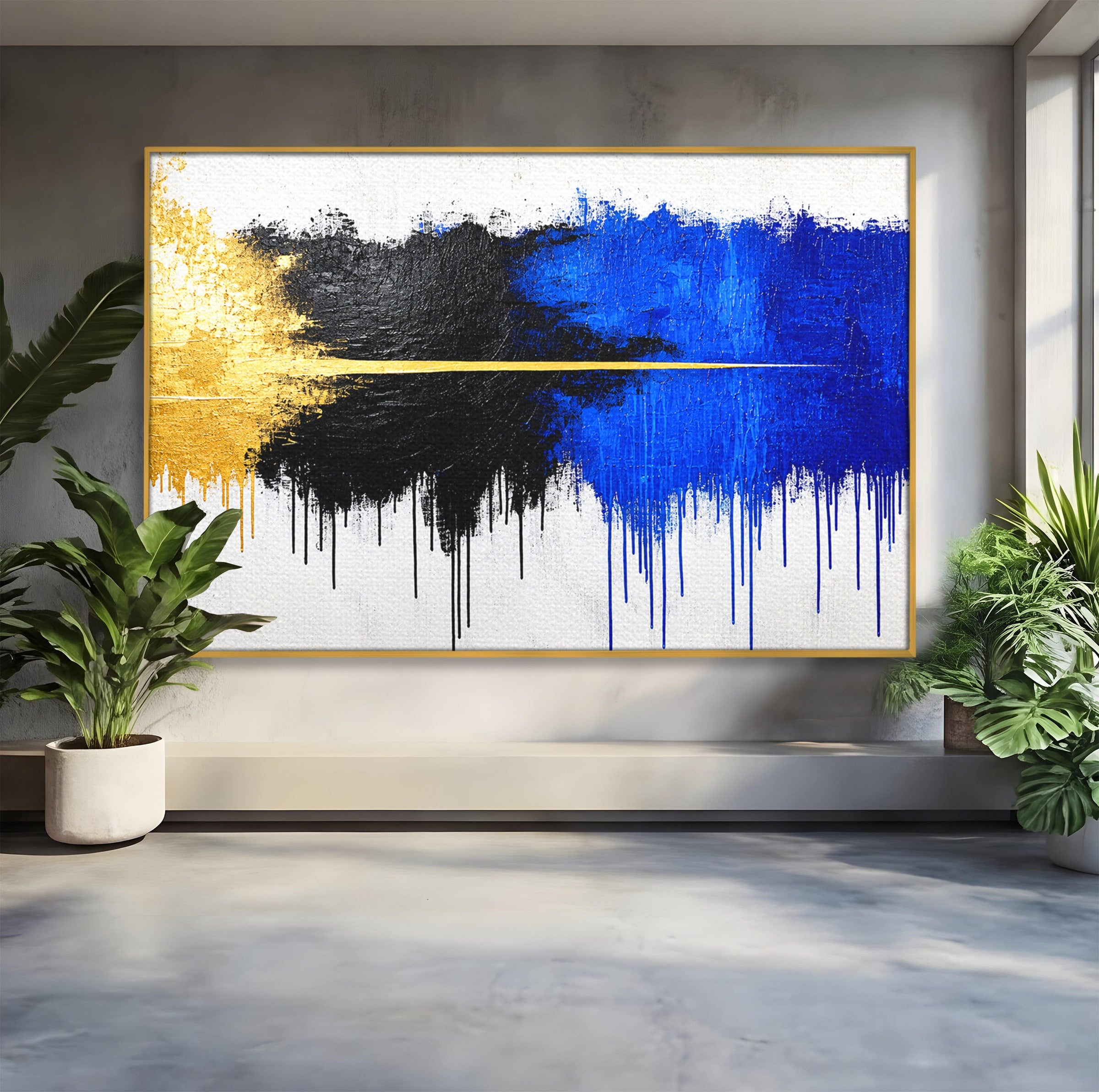 Tablou Canvas Premium LuxCanva® C1383, Impactul Culorilor, Abstract, Modern, Arta Contemporana, Living, Birou, Culori Vibrante