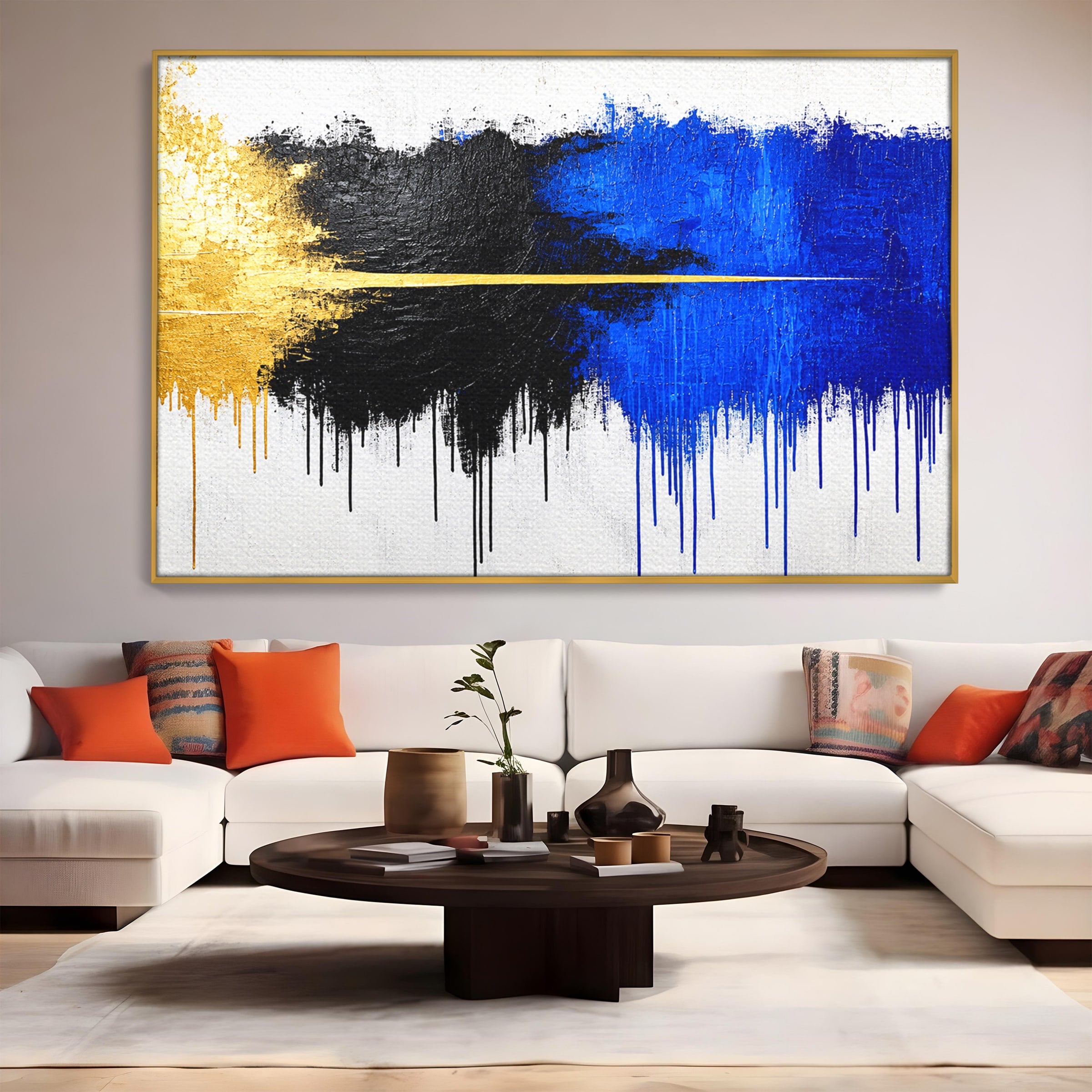 Tablou Canvas Premium LuxCanva® C1383, Impactul Culorilor, Abstract, Modern, Arta Contemporana, Living, Birou, Culori Vibrante